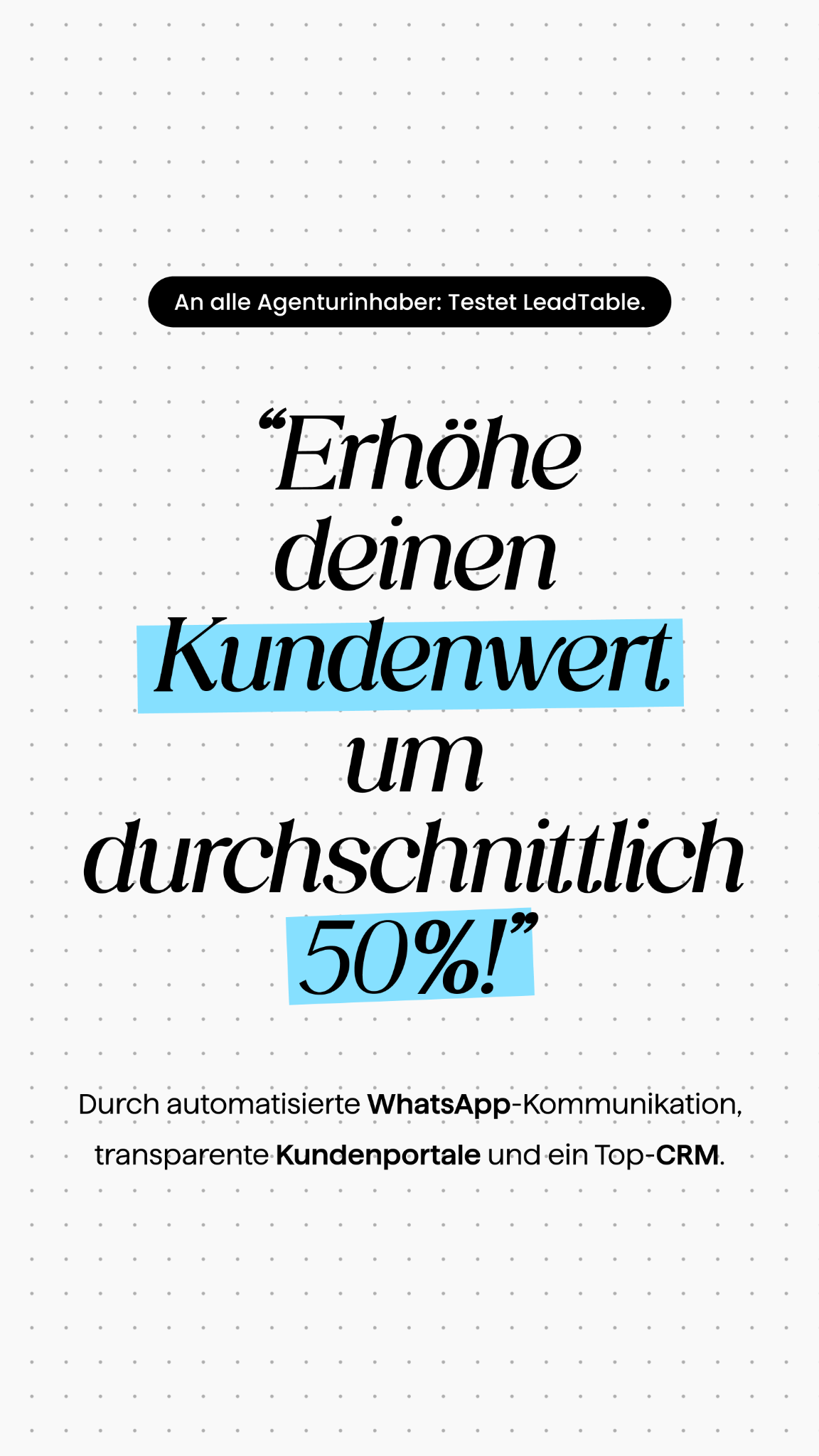 LeadTable - Agentursoftware Facebook ad