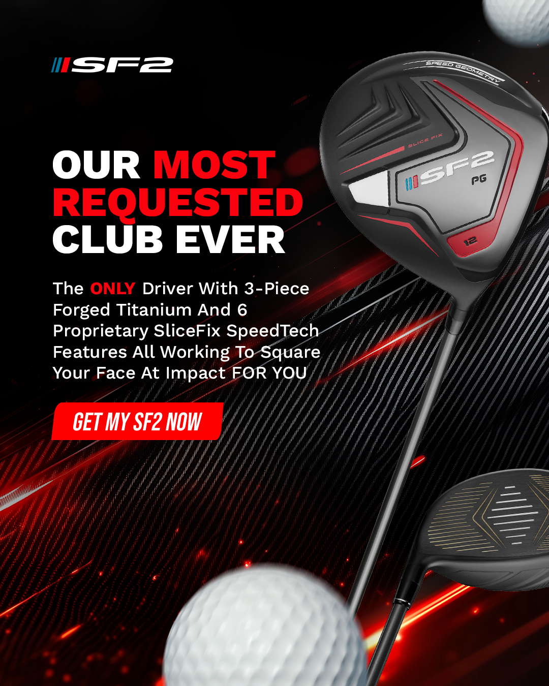 Performance Golf Facebook ad