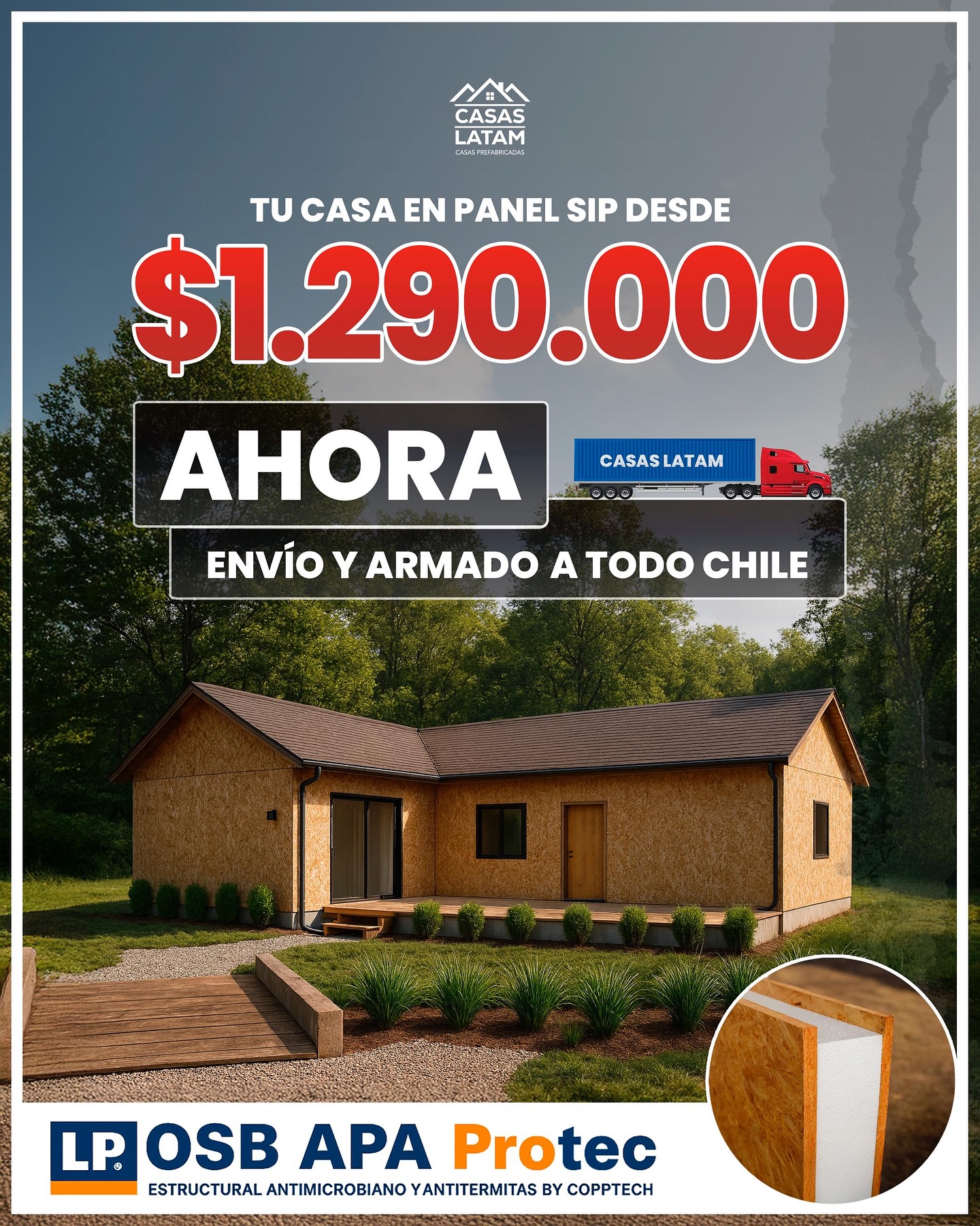 Casas LATAM Facebook ad: ¡Tu casa en Panel SIP ahora llega a…