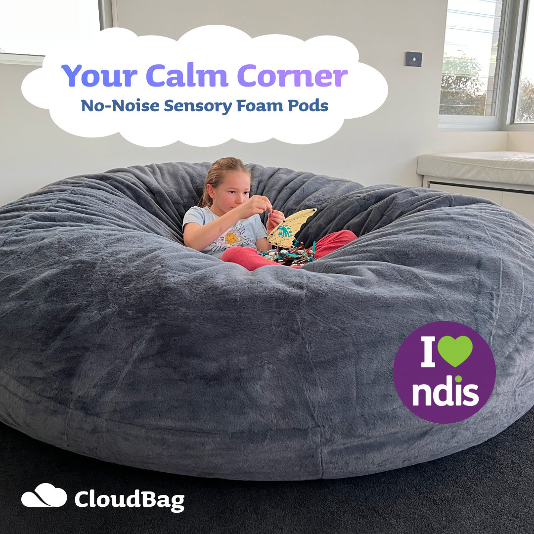 Cloud bag Facebook ad: Regulating Sensory Bean Bags
