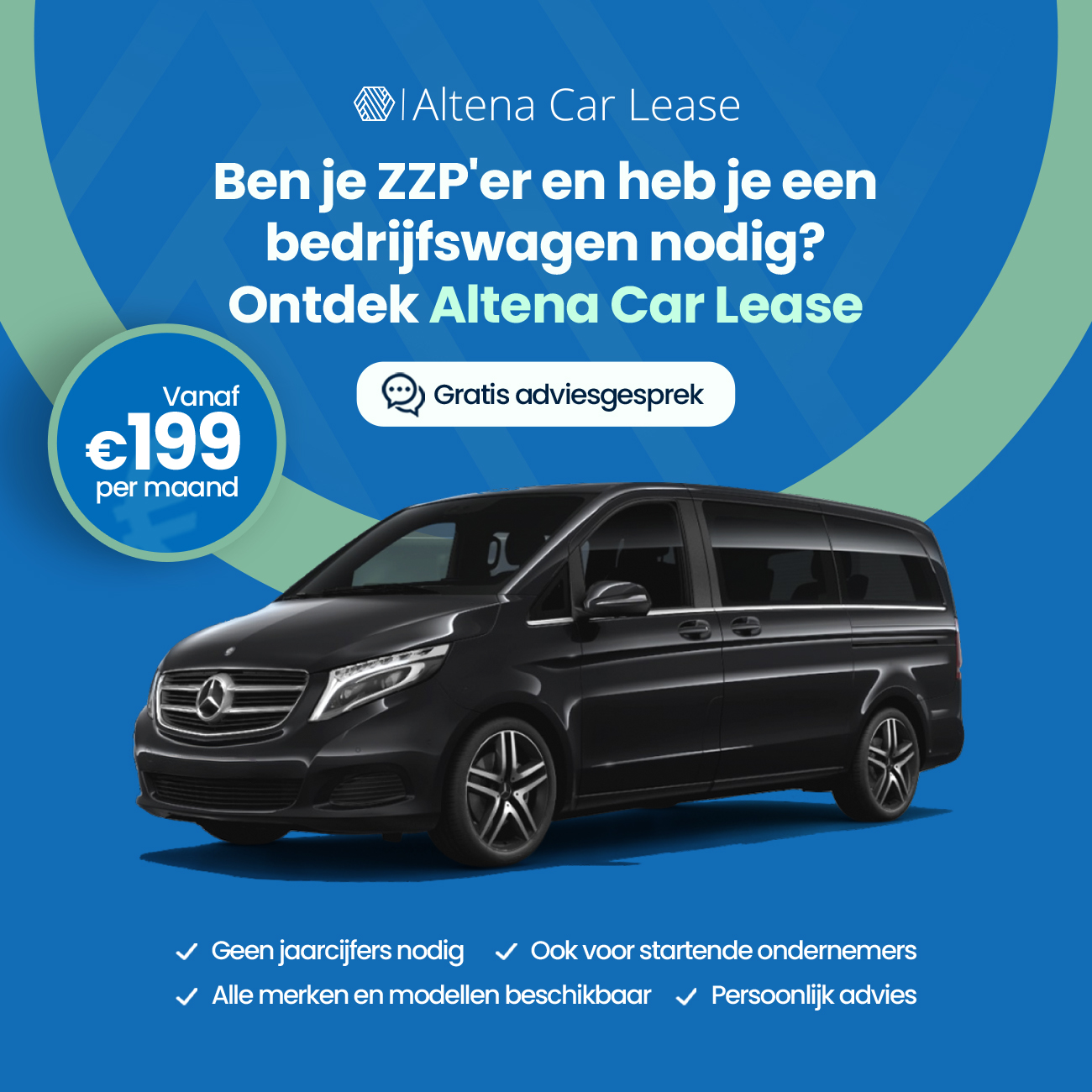 Altena Car Lease Facebook ad: Boek nu een gratis adviesgesprek