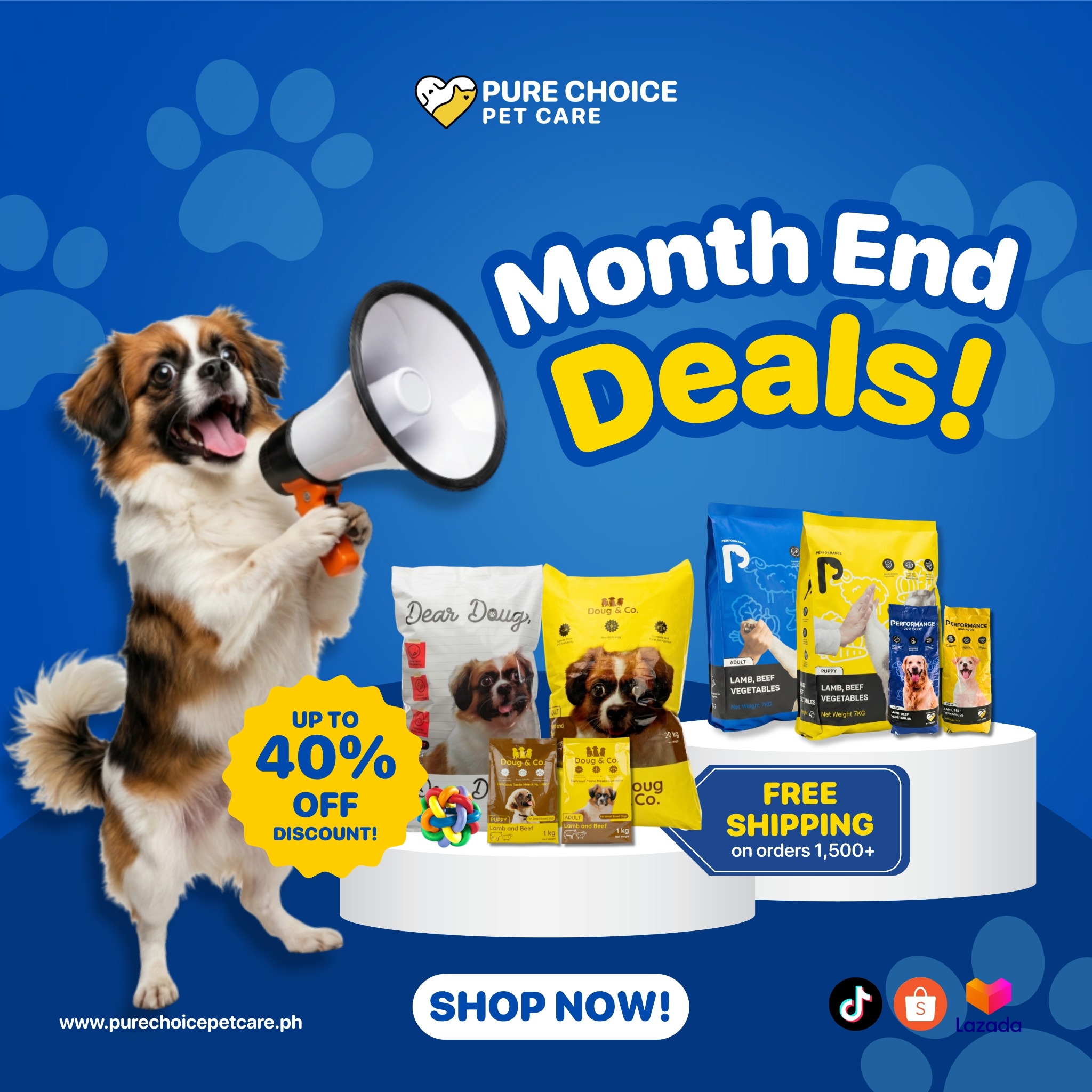 Pure Choice Pet Care Shop Facebook ad: MONTH END SALE IS HERE!