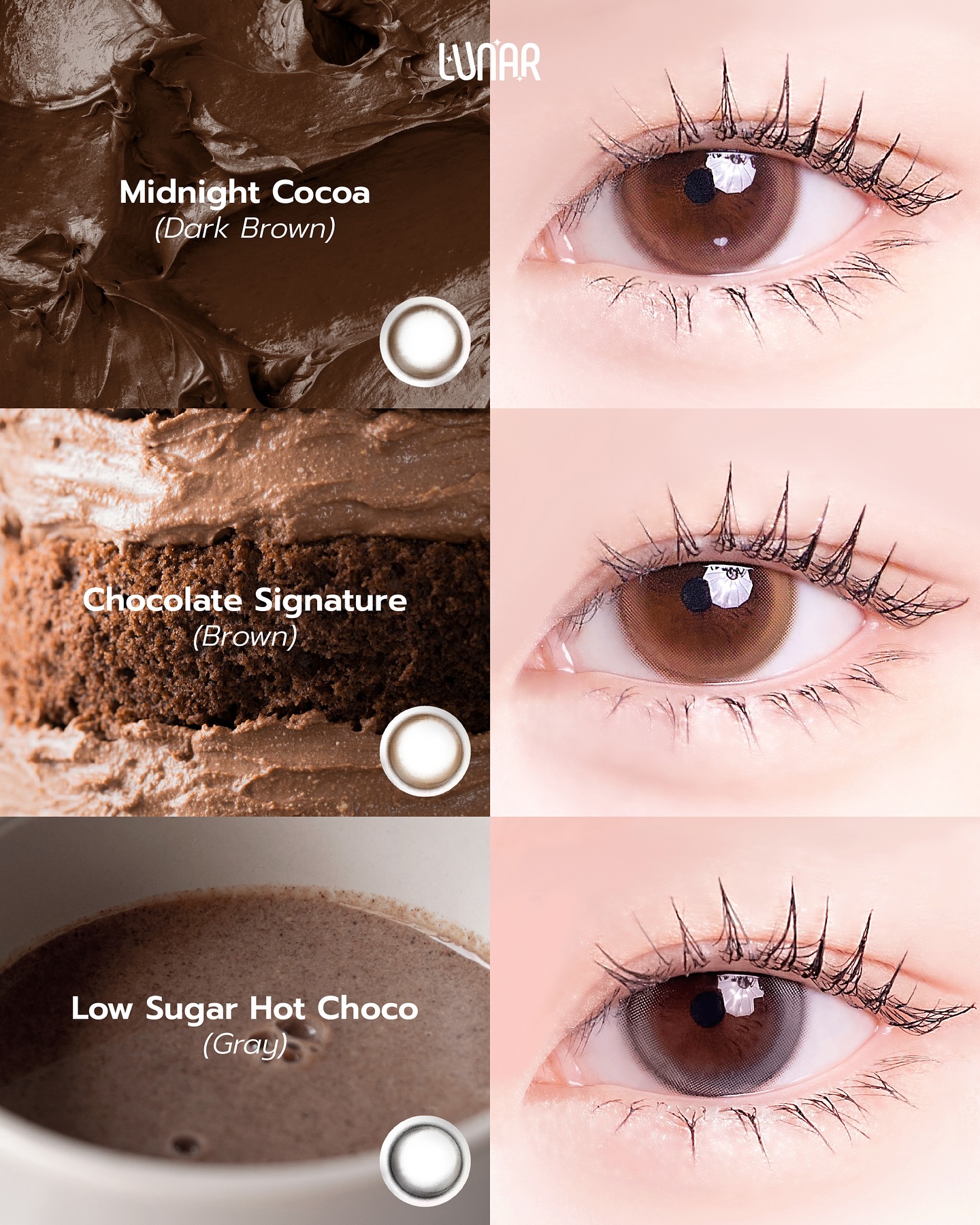 Lunarlens.th Facebook ad: Triple Chocolate Collection