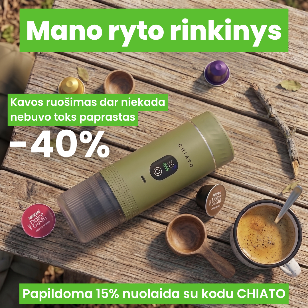 Kavos Draugas Facebook ad: Iki -40% + kodas: CHIATO