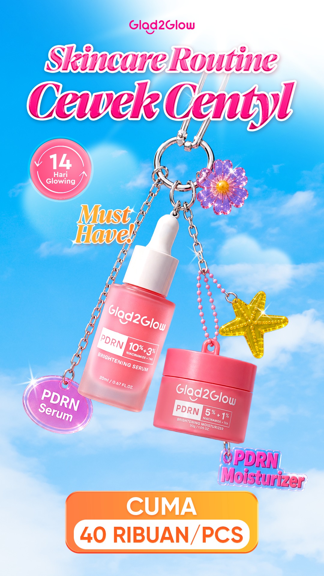 Glad 2 Glow Indonesia Facebook ad: Klik & Checkout di Shopee sekarang!