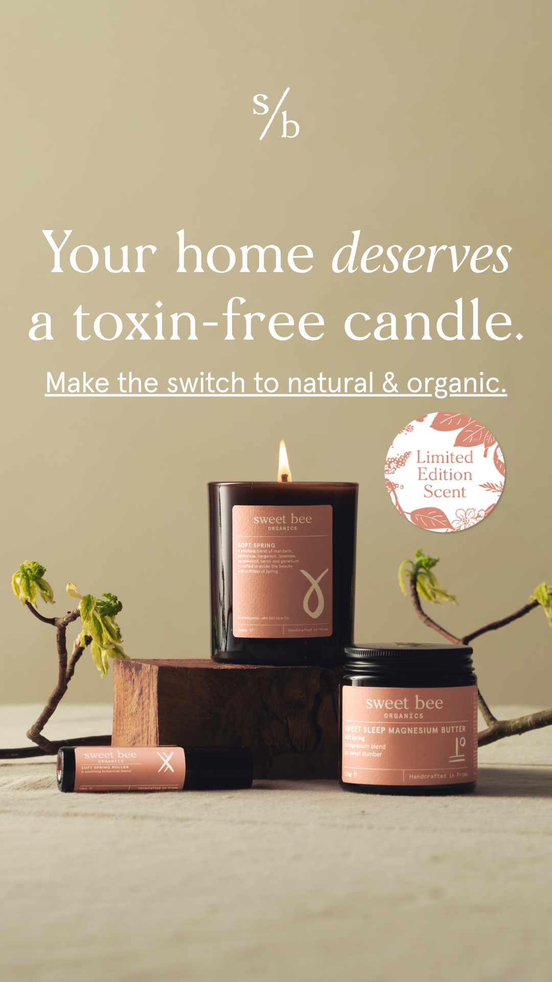 Sweet Bee Organics Facebook ad
