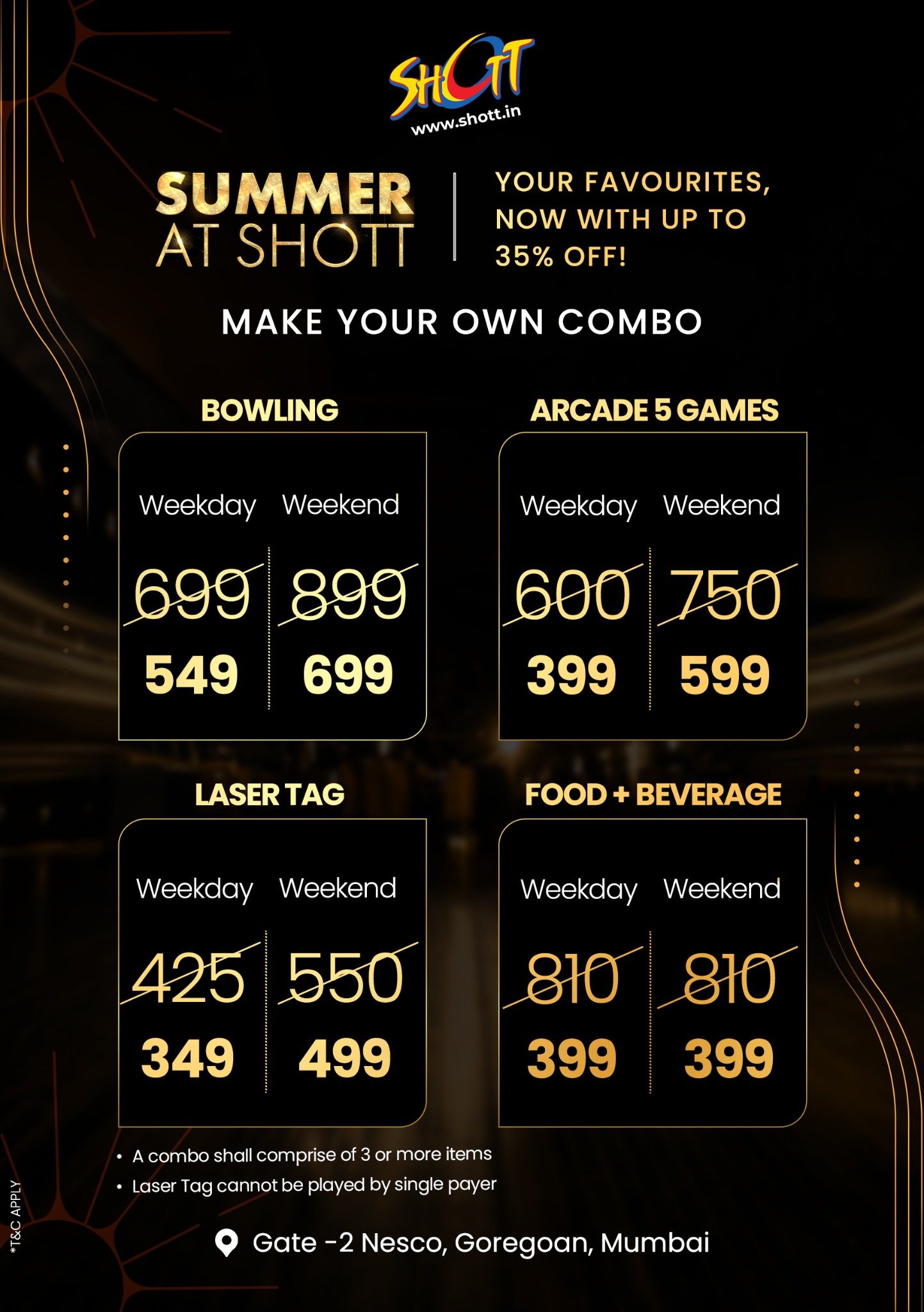 SHOTT Facebook ad: Make Your Own Combo | SHOTT