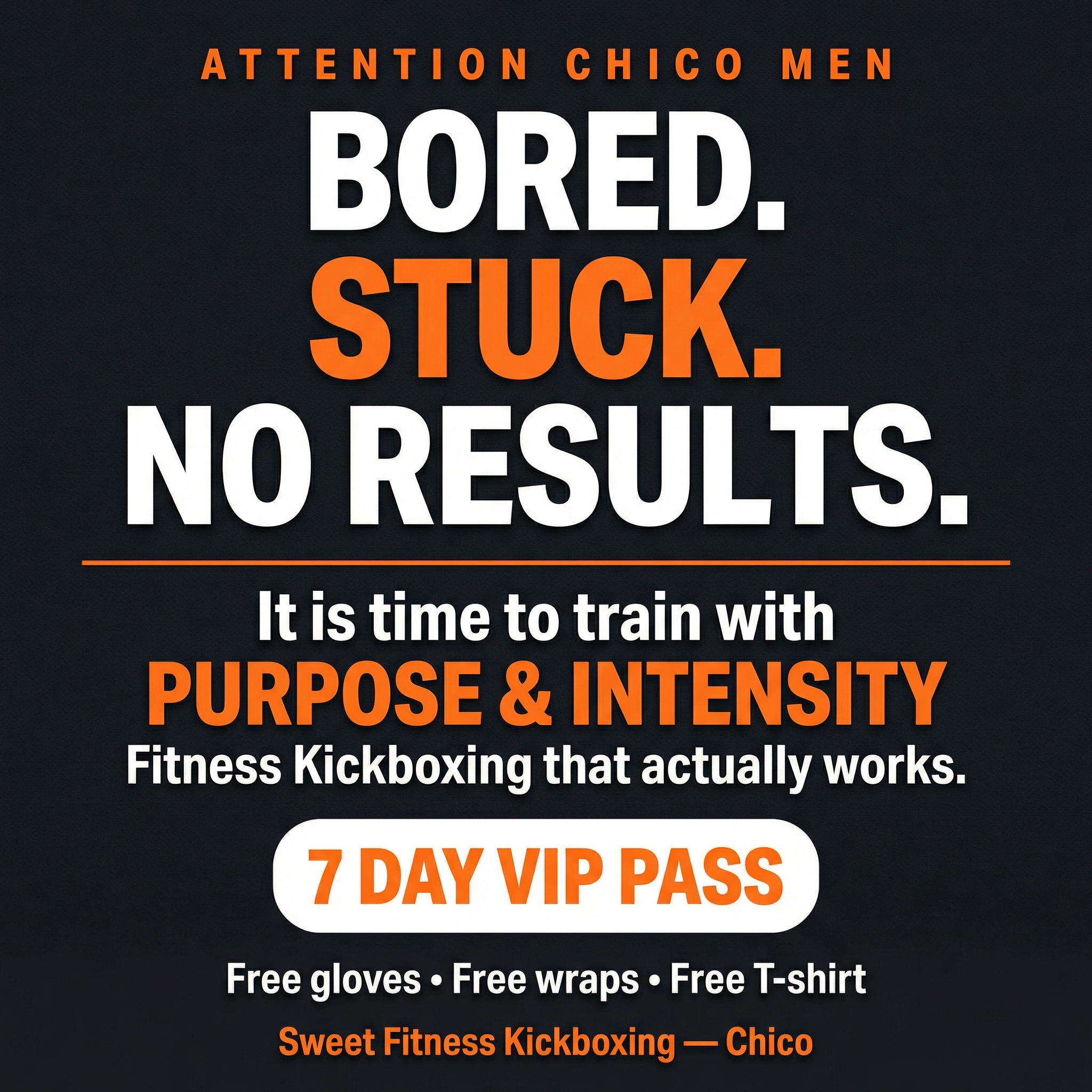 Sweet Fitness Kickboxing - Chico Facebook ad: 7 Days FREE + Over $149 in Gear!