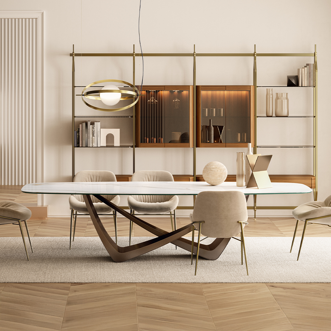 Oliver Matthews Facebook ad: Luxury Dining Sets, Up to 50% Off