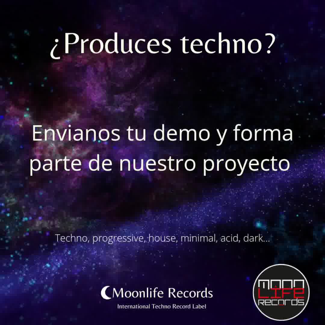 Moonlife Records Facebook ad: ¿Produces Techno? Envíanos tu canción