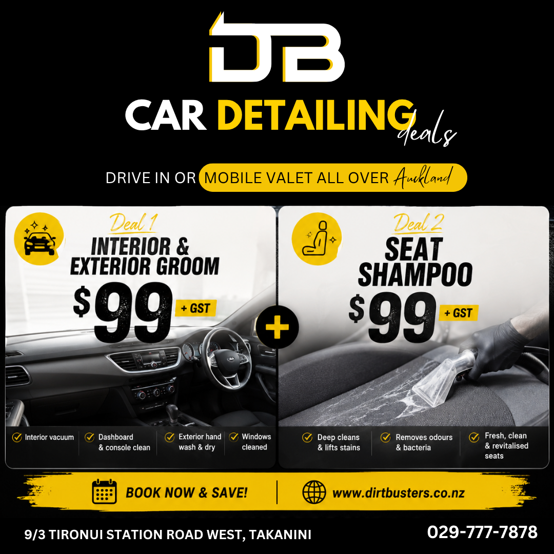Dirt Busters Detailers Facebook ad: Auckland’s $99 Car Detailing Deal