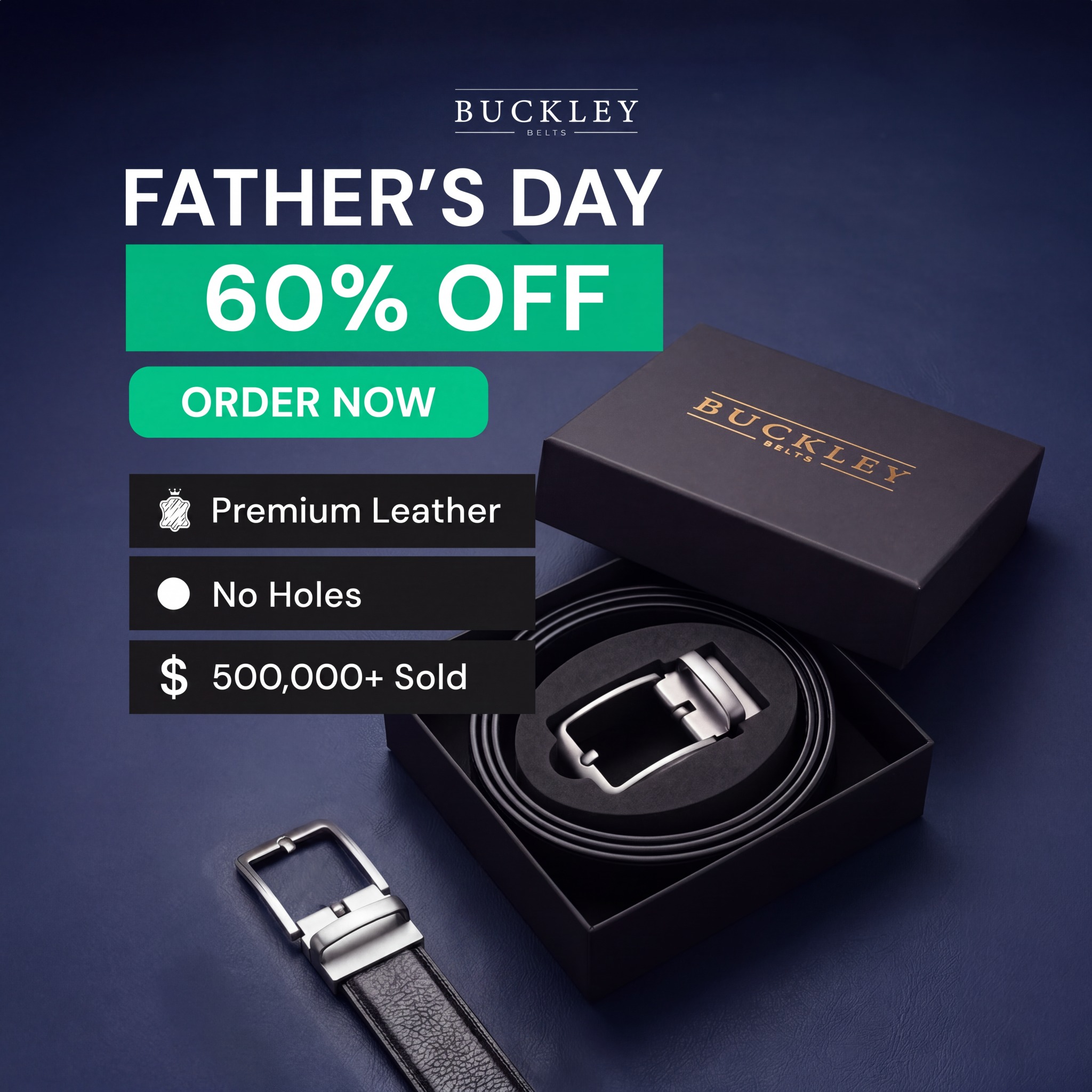Buckley Belts Facebook ad