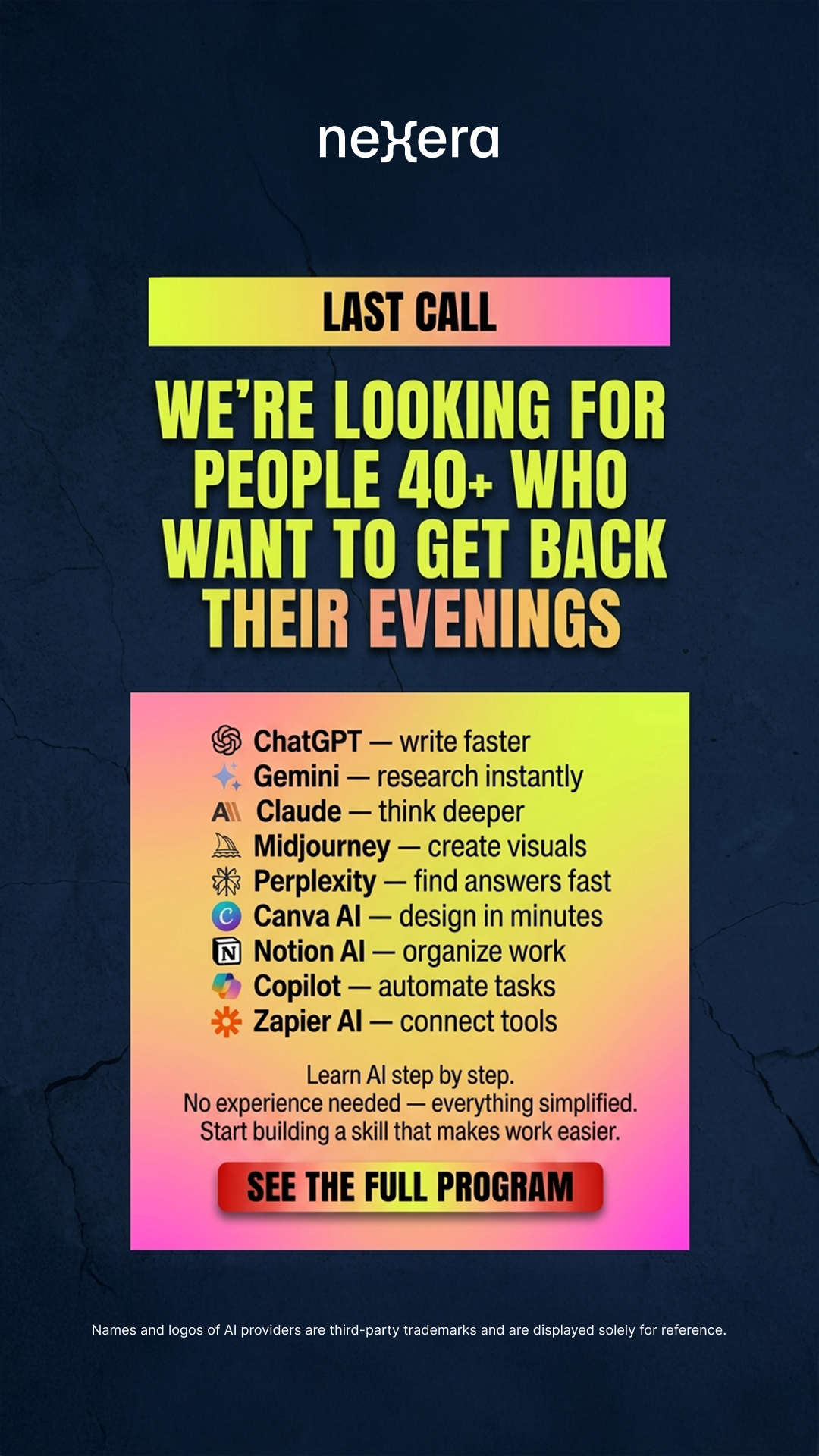AI Certificate by Nexera Facebook ad: Grab your AI Certificate today
