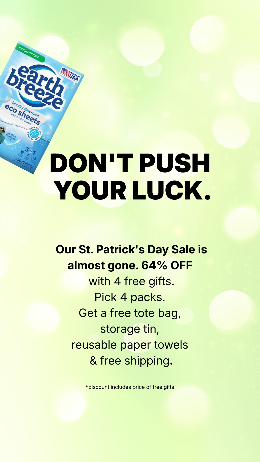 Earth Breeze Facebook ad