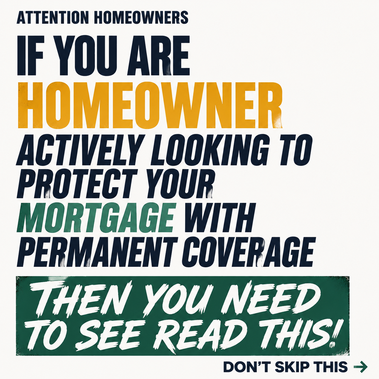 Safe Nest Insurance Facebook ad: Protect Your Home Before It’s Too Late