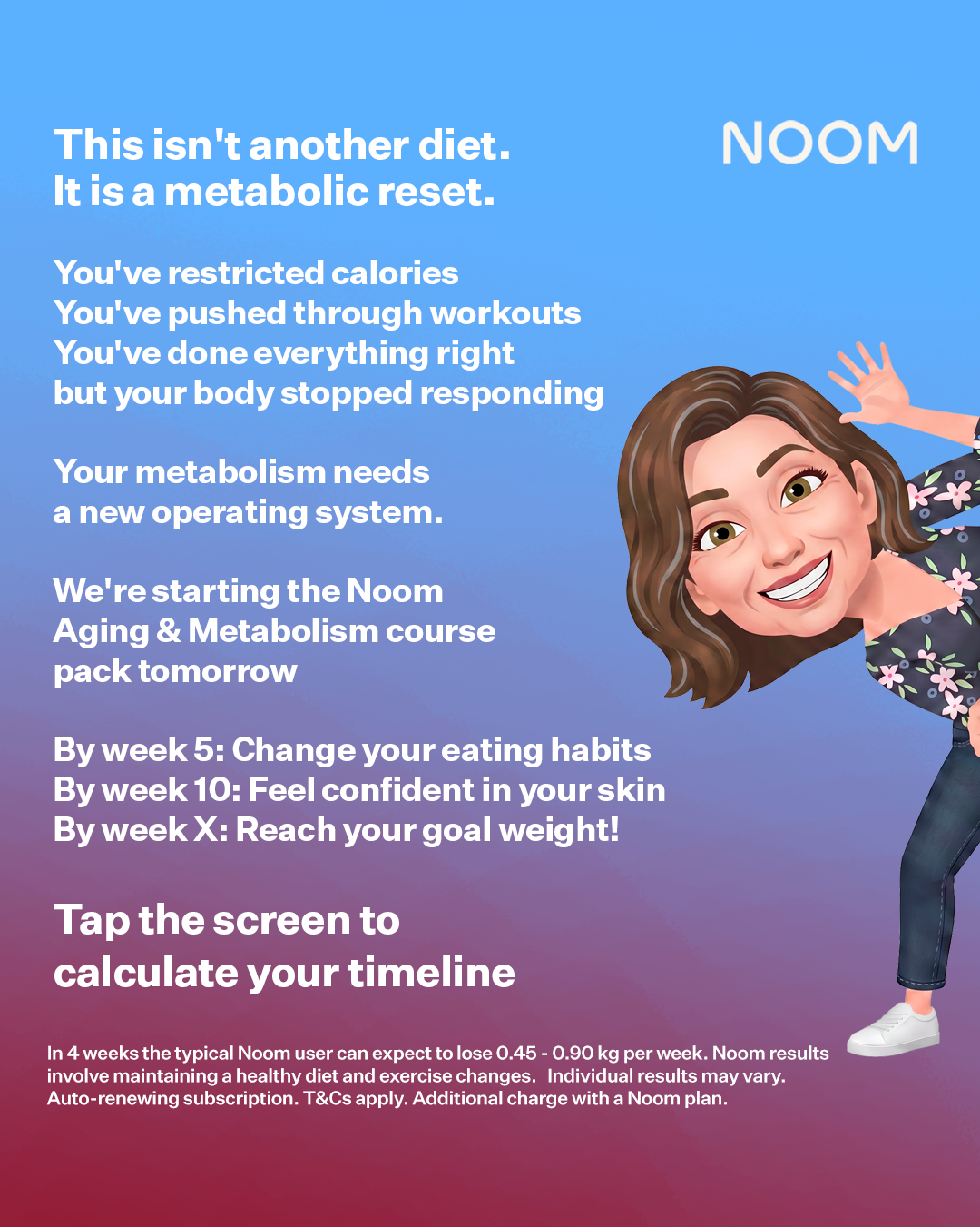 Noom Facebook ad: Now Try The NEW Course Pack