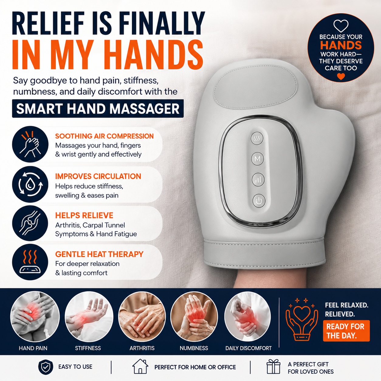 Kallon Facebook ad: Stop the Ache. Restore Your Grip.