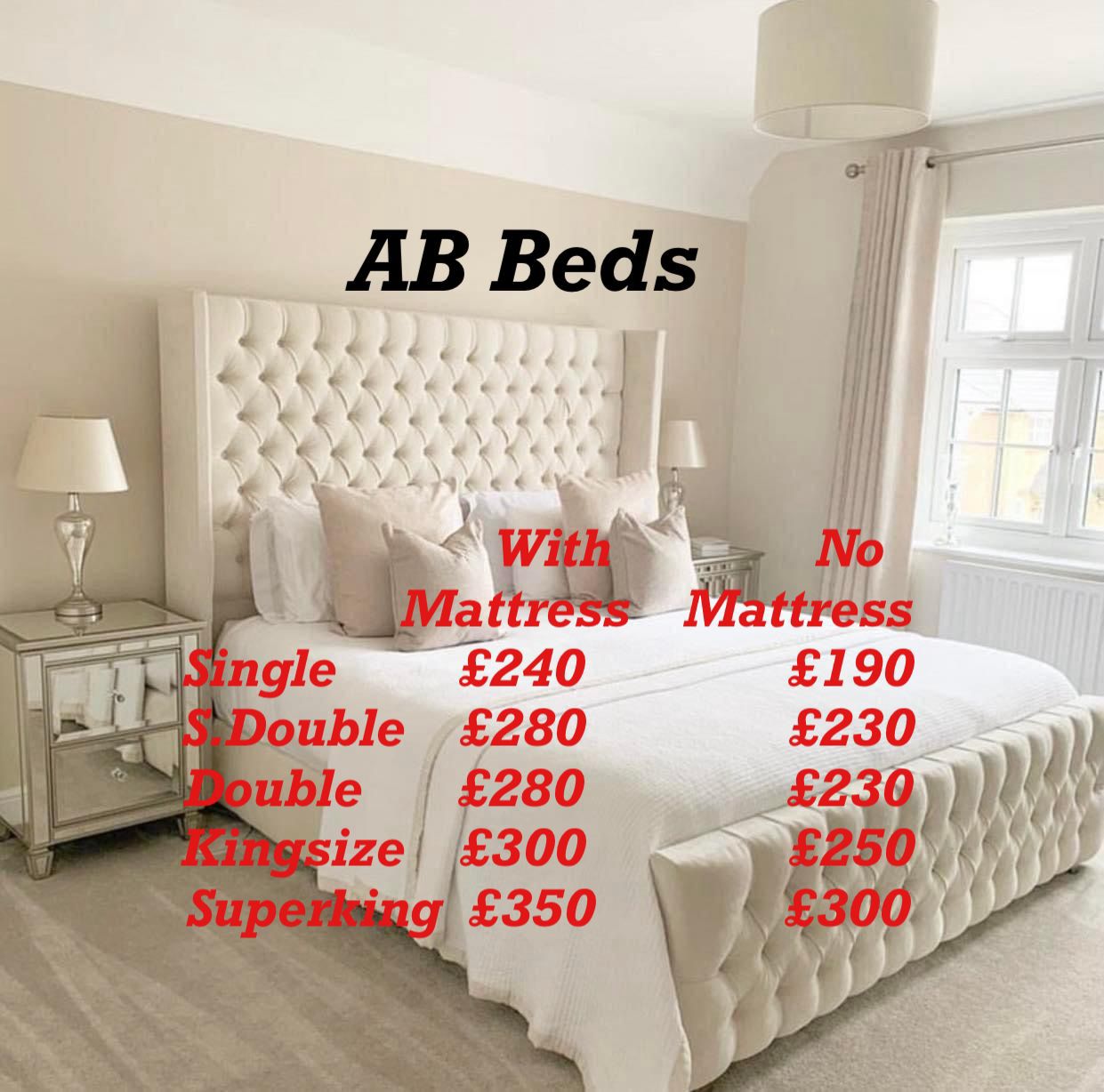 AB Beds Facebook ad