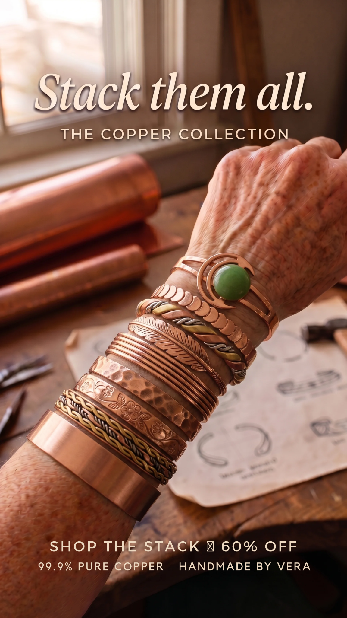 Vera’s Copper Jewelry Facebook ad