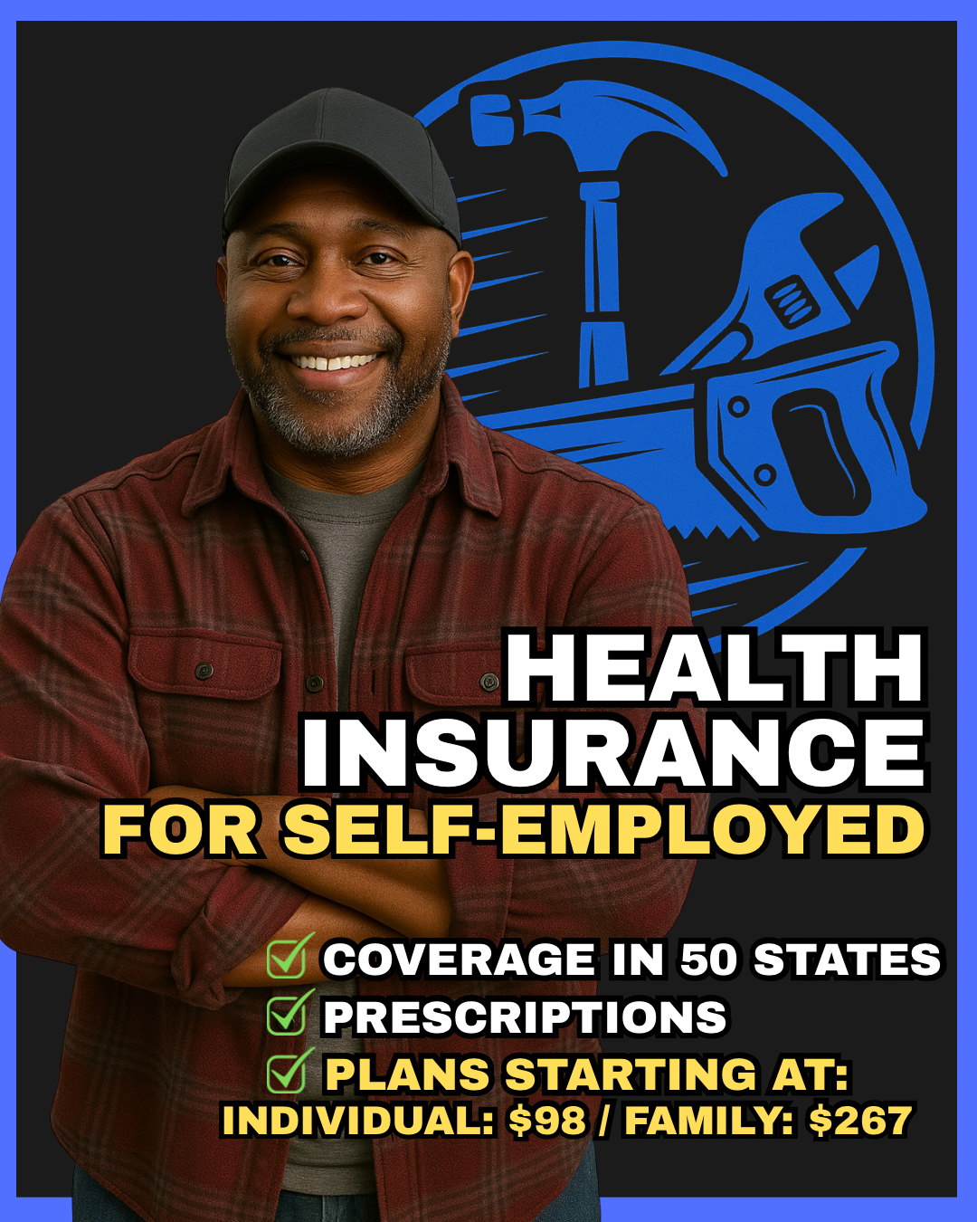 Adamas Insurance Facebook ad: Tired of paying $6000 deductibles?