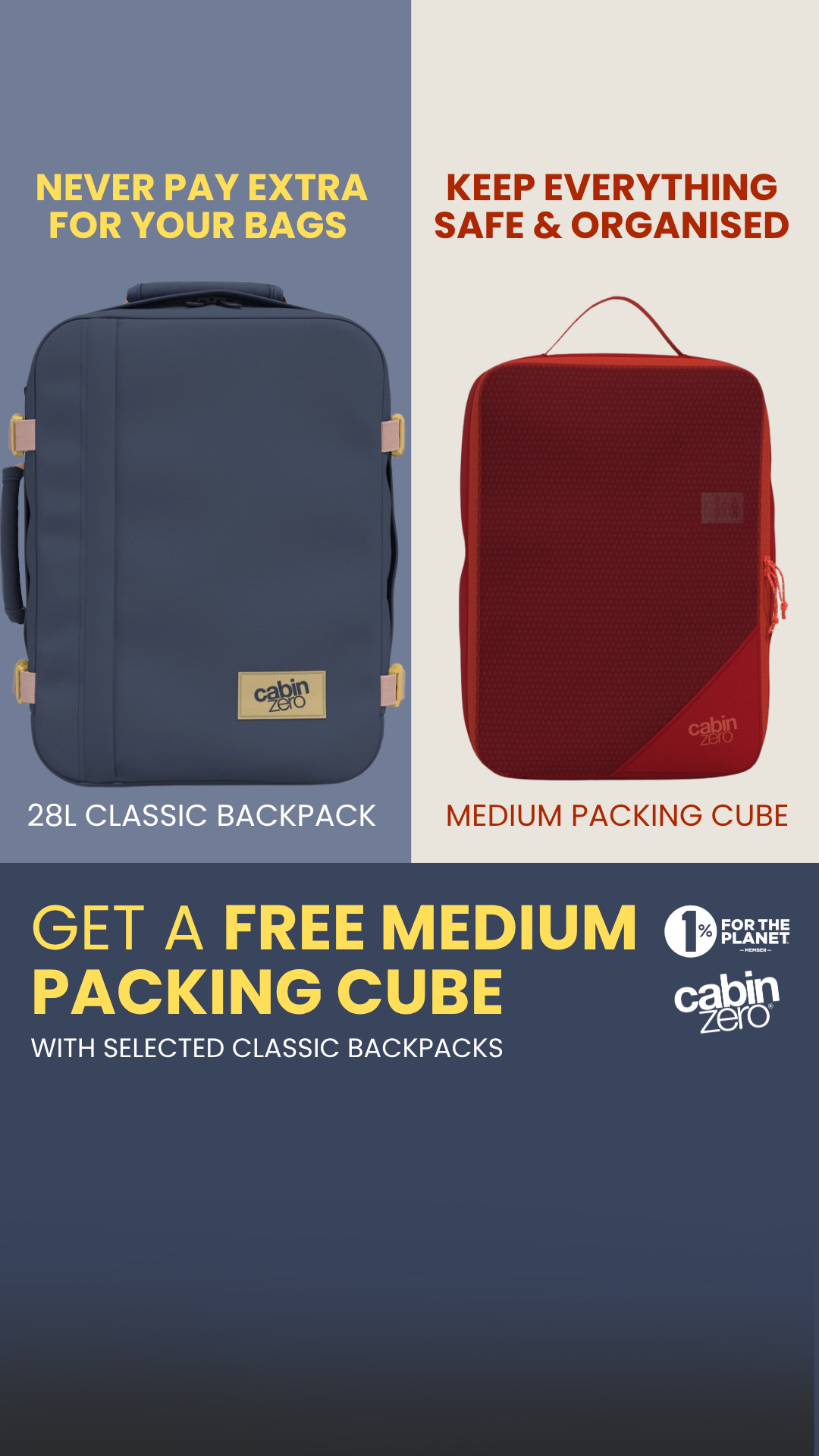 CabinZero Facebook ad