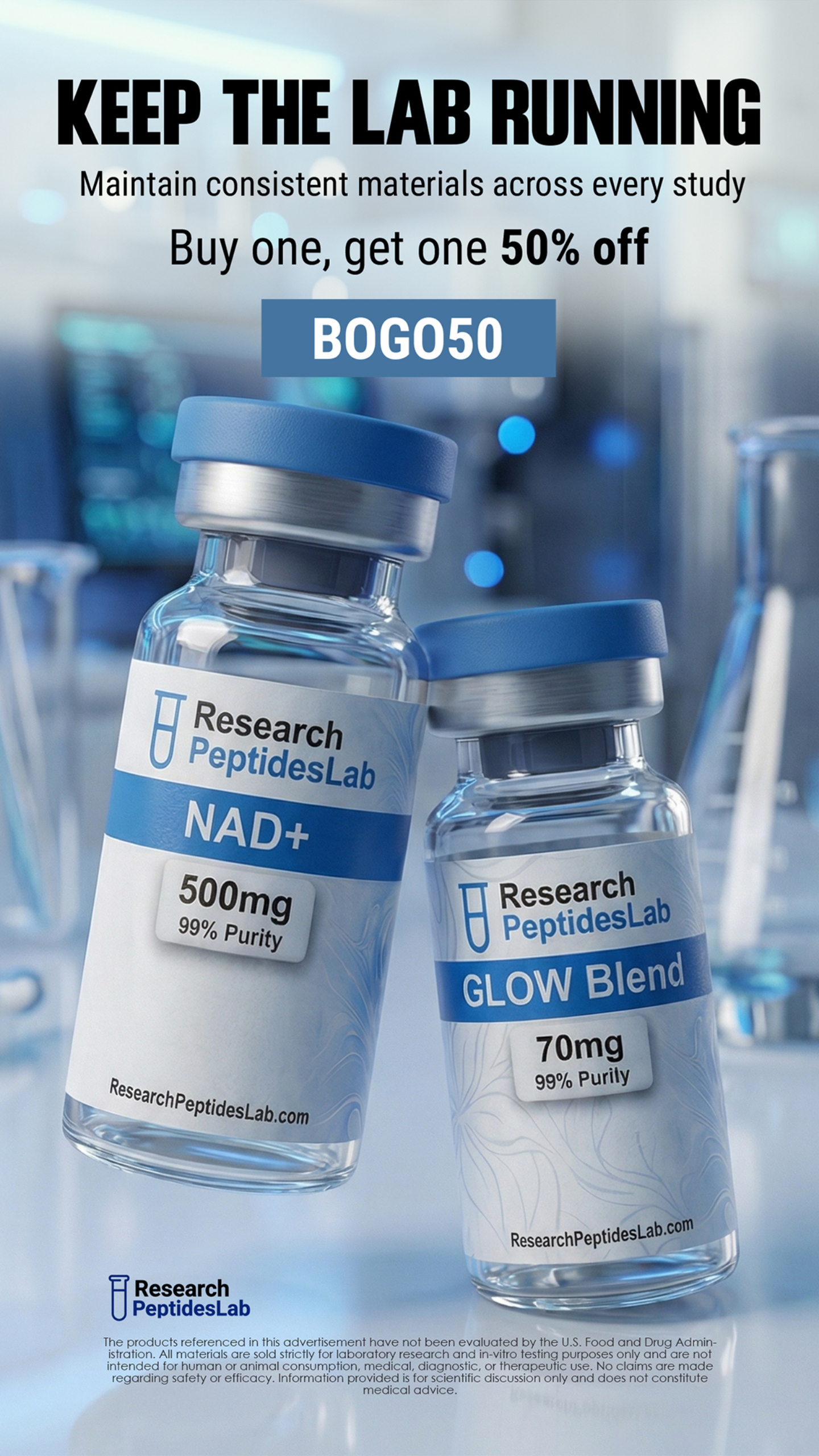 Research Peptides Lab Facebook ad