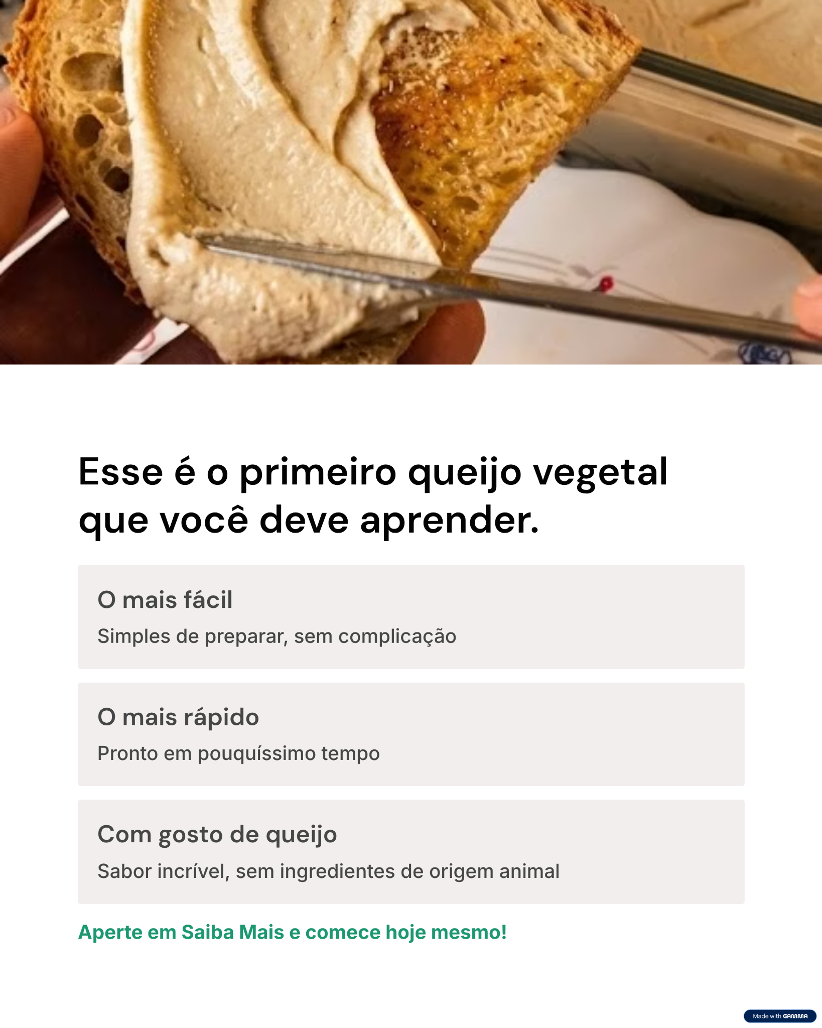 Vegan Cheese Lover Facebook ad: Queijo Vegetal Cremoso - sua solução