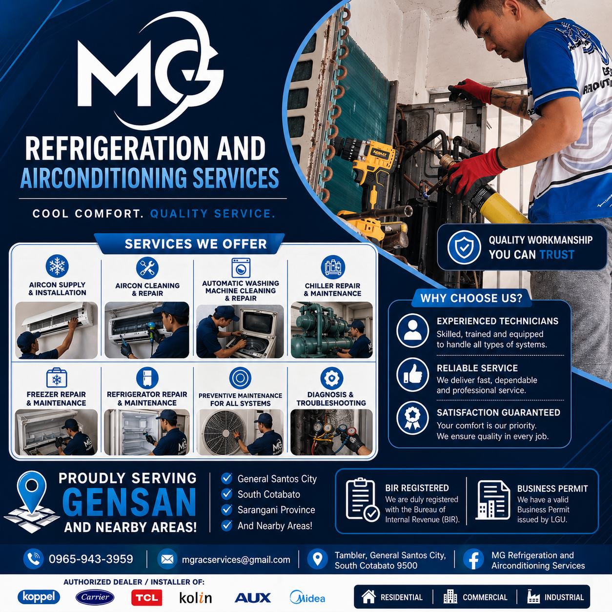 MG Refrigeration and Airconditioning Services Facebook ad