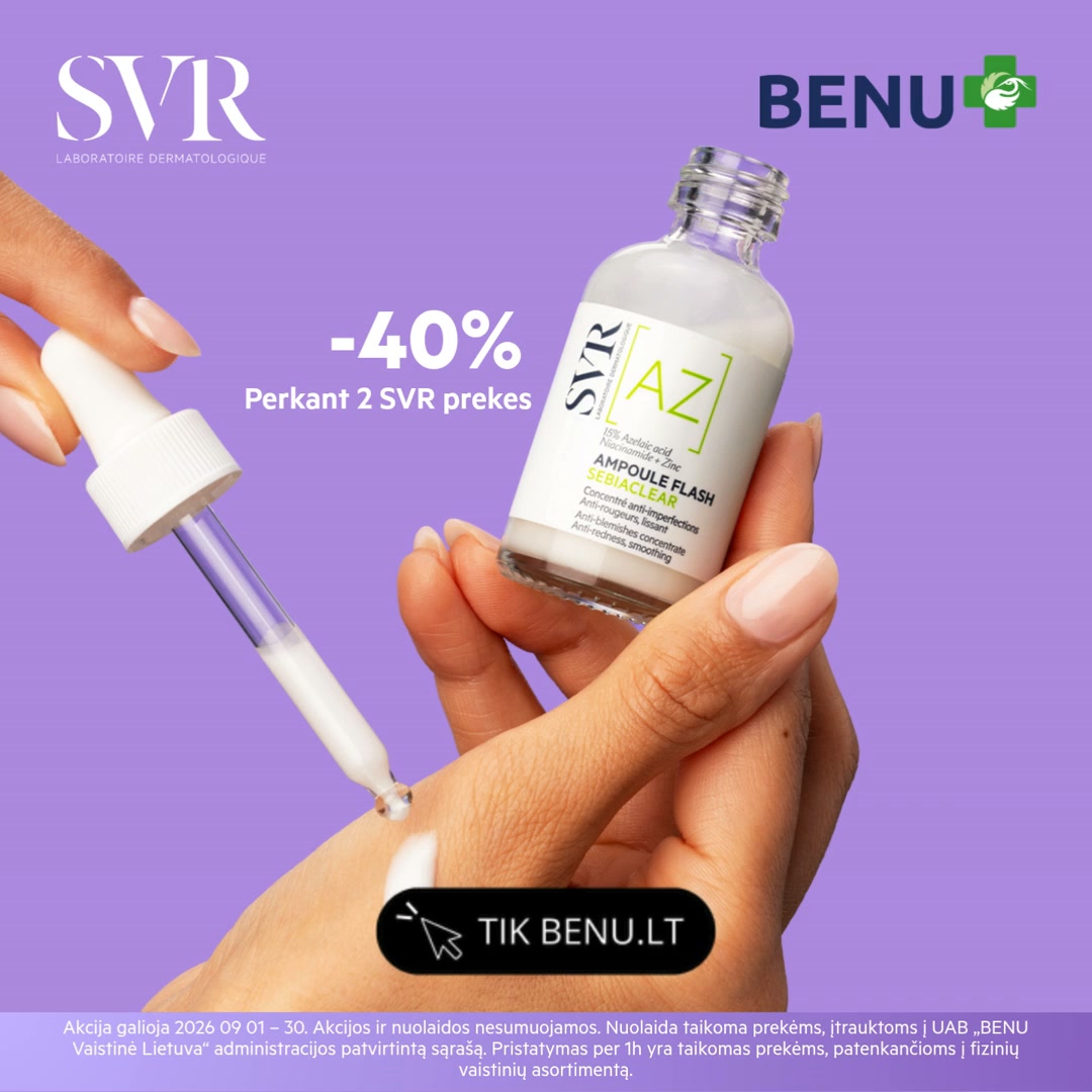 BENU Vaistinė Facebook ad: 15 % azelaino rūgšties. Dabar -40 %.