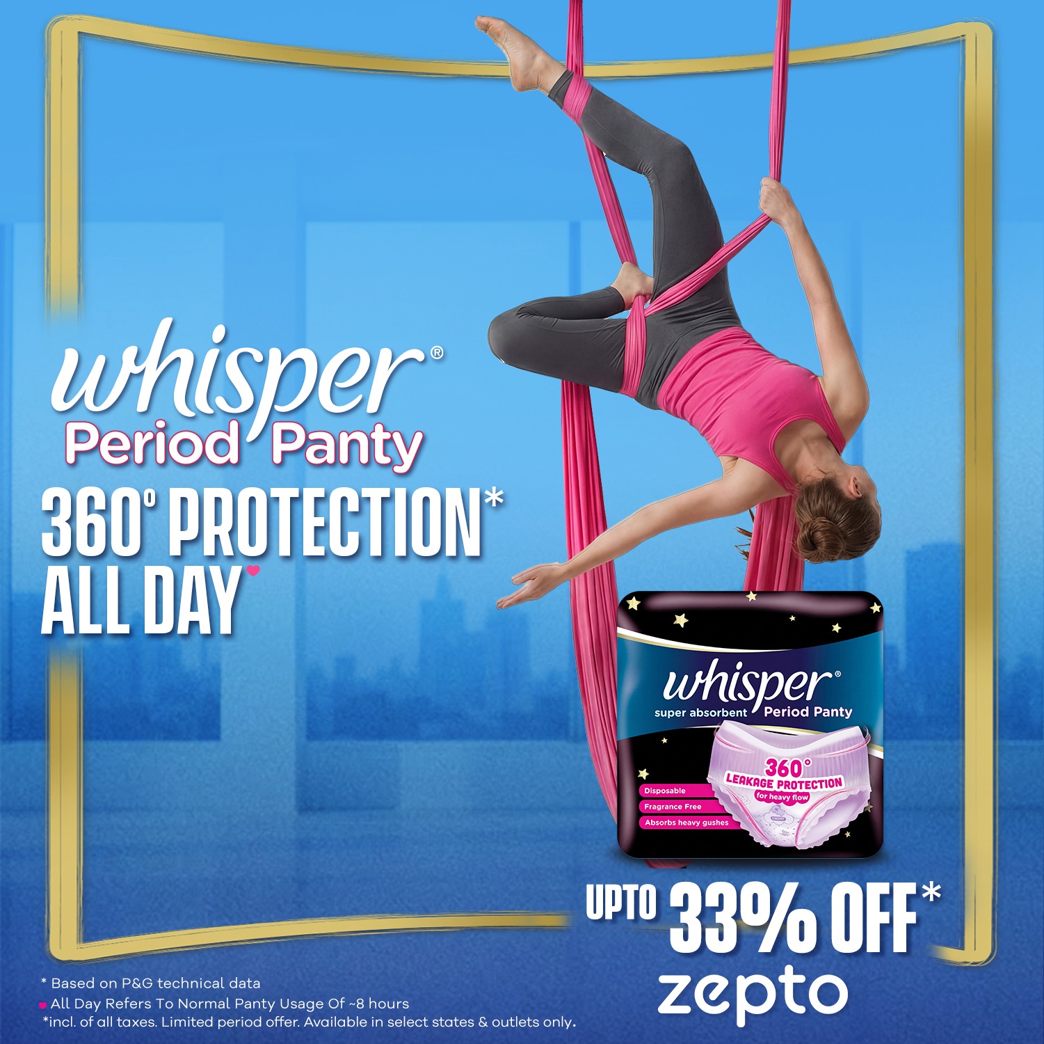 vaishh_acharya Facebook ad: Get All Day lasting protection with Whisper Period…
