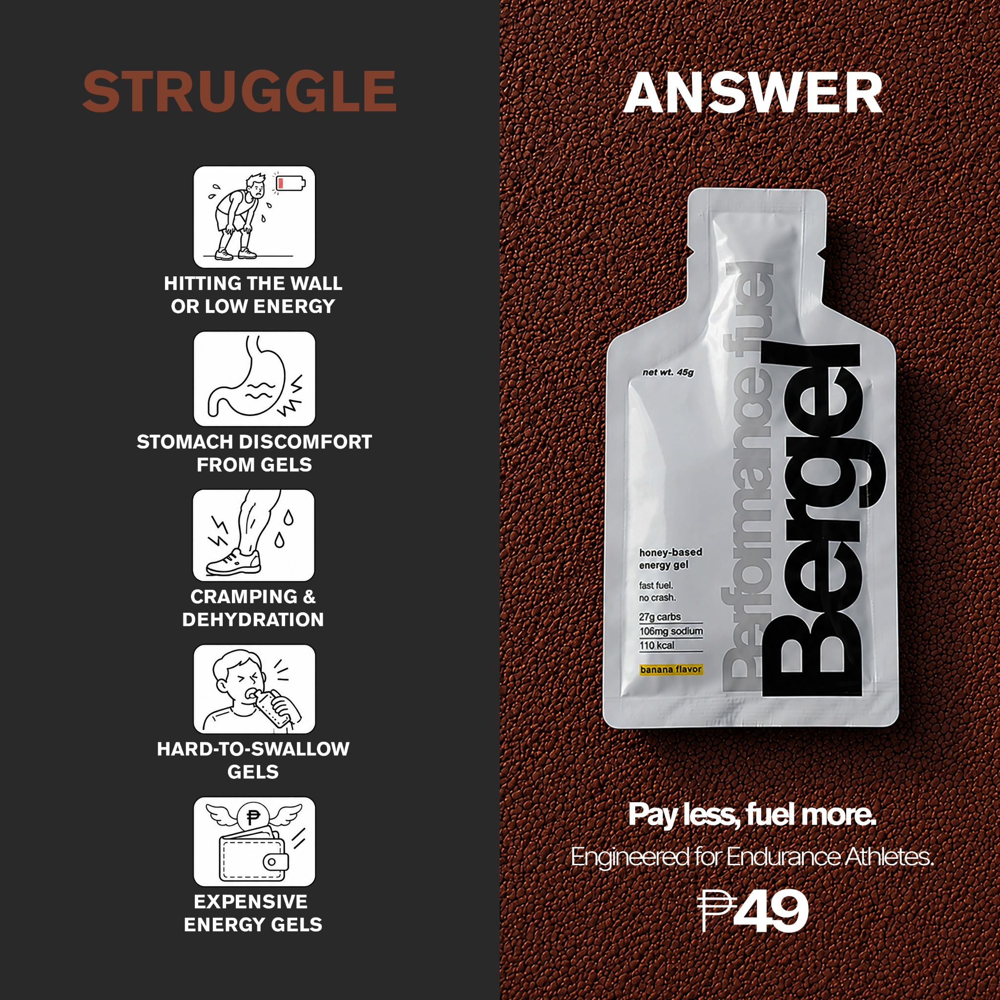 Bergel Performance Fuel Facebook ad: Chat with us