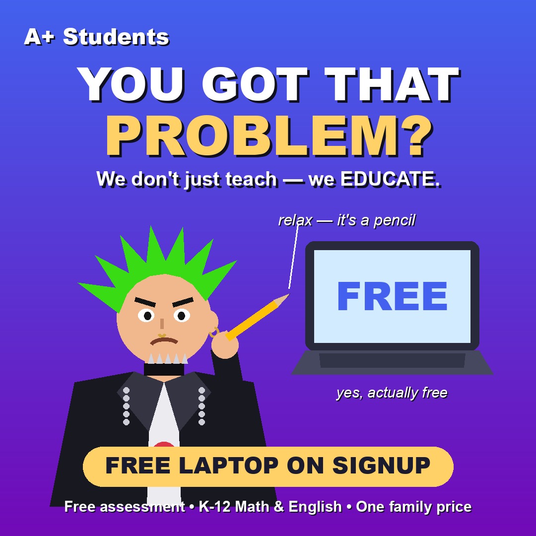 A+ Students Facebook ad