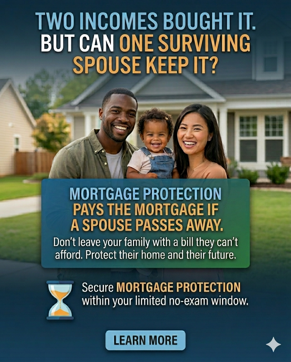 RFP Mortgage Protection Insurance Facebook ad: Protect the family home. No matter what.