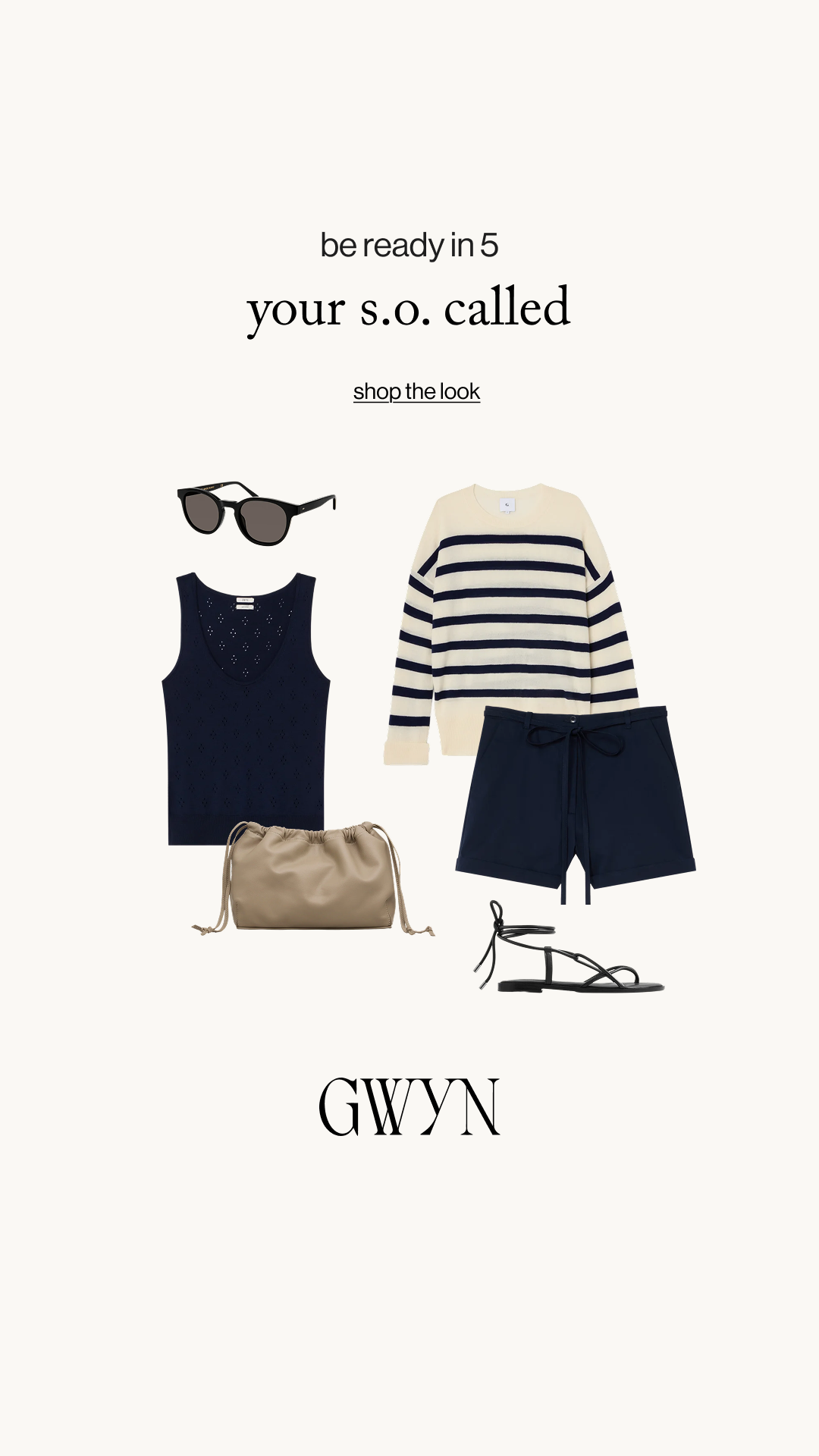 goop Facebook ad: here to help: looks that get you there in five.