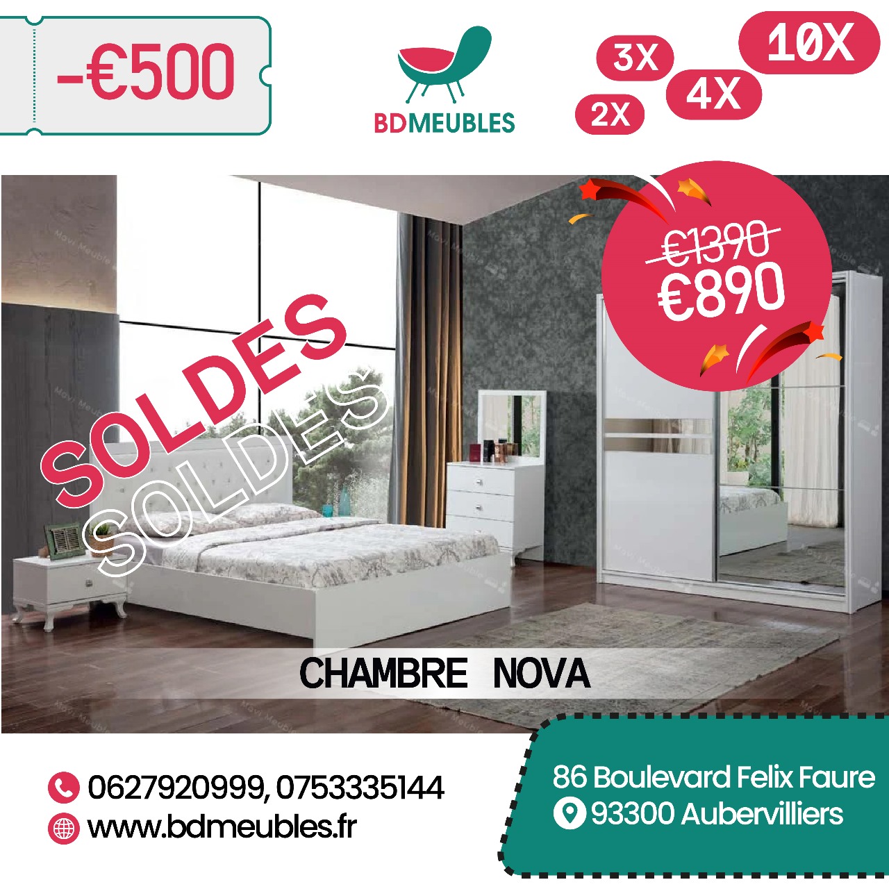 BD Meubles Facebook ad: SOLDES EXCEPTIONNELLES