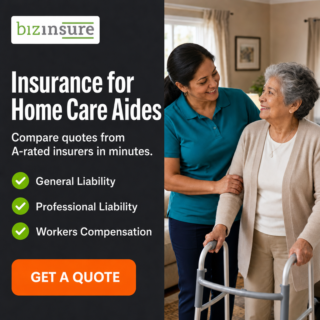 BizInsure Facebook ad: Coverage for Home Care Aides