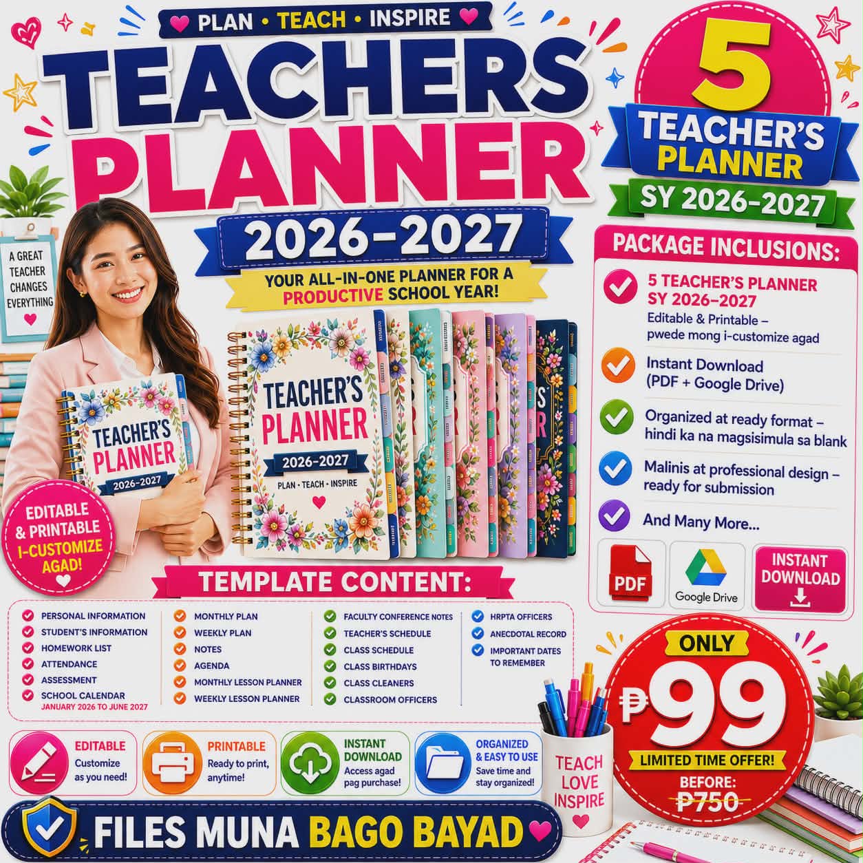 Connect PH Facebook ad: Teacher’s Planner 2026-2027