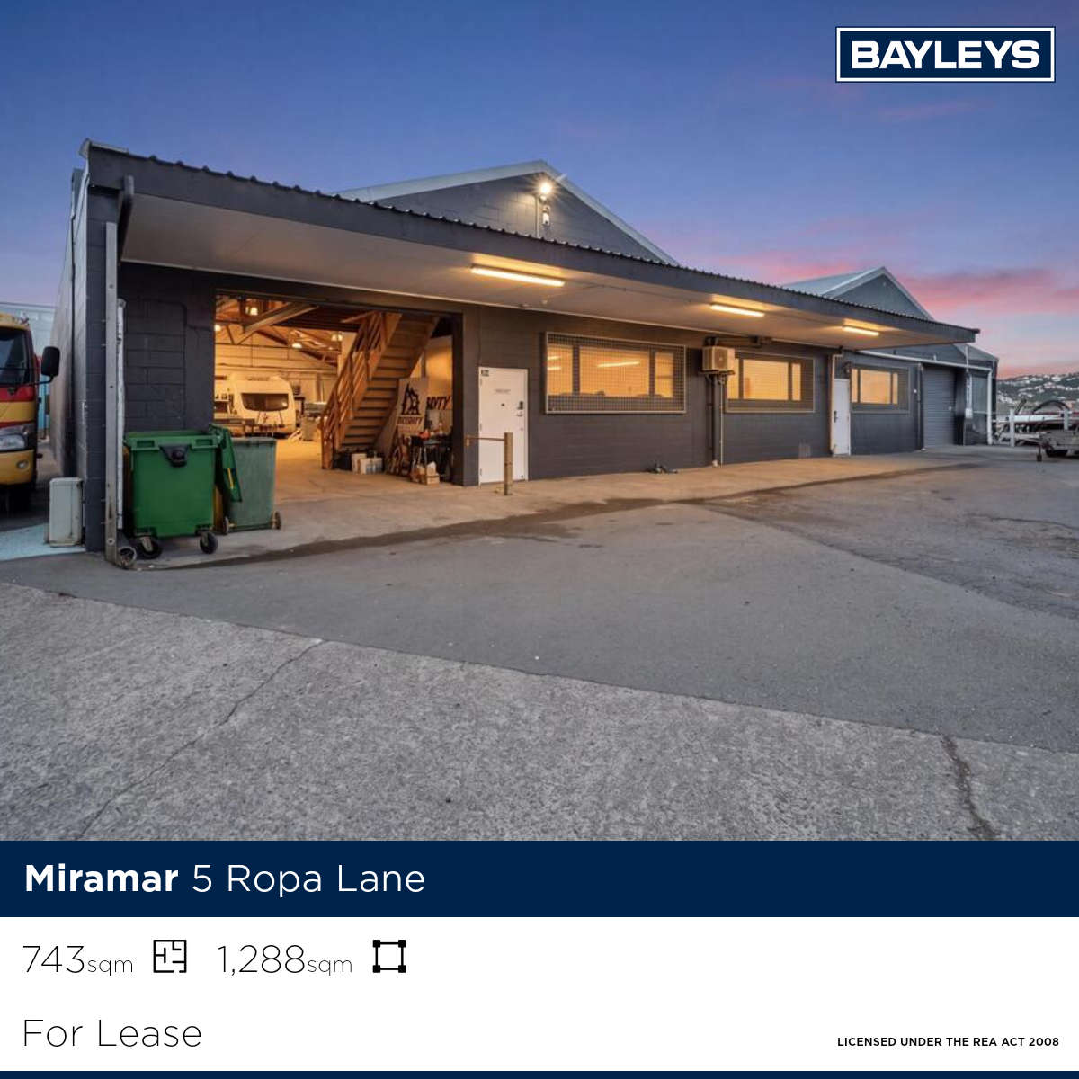 Bayleys Commercial Wellington Facebook ad: Lease all or half of it.flexible options