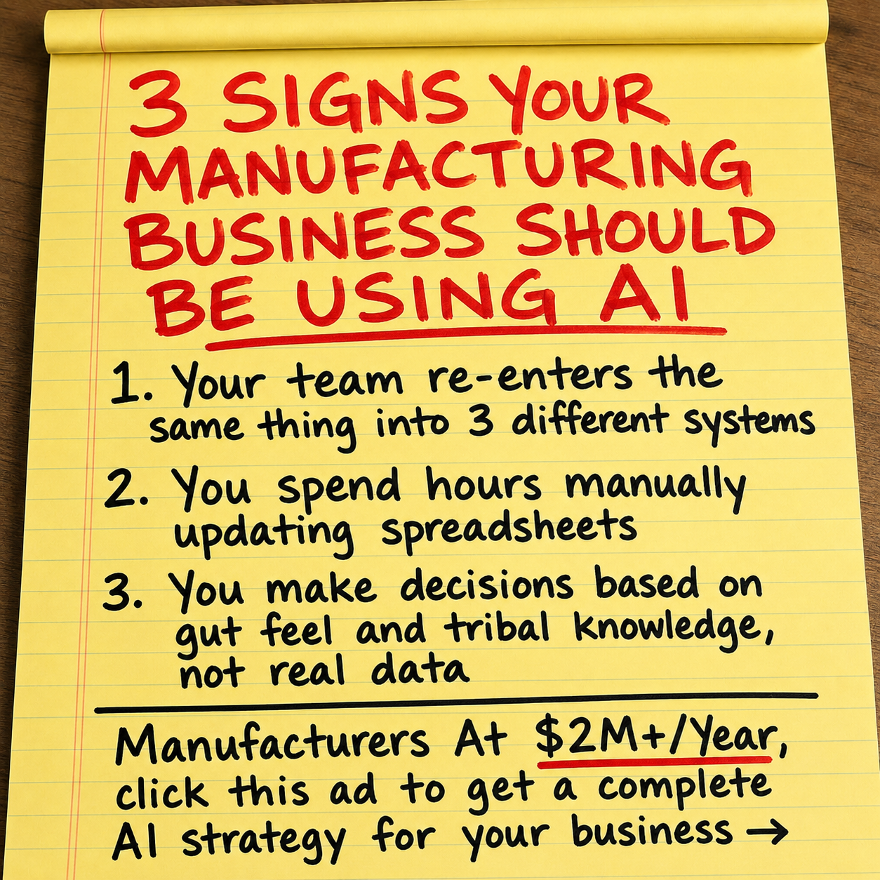 I-Tul Design & Software, Inc. Facebook ad: Free AI Manufacturing Workshop