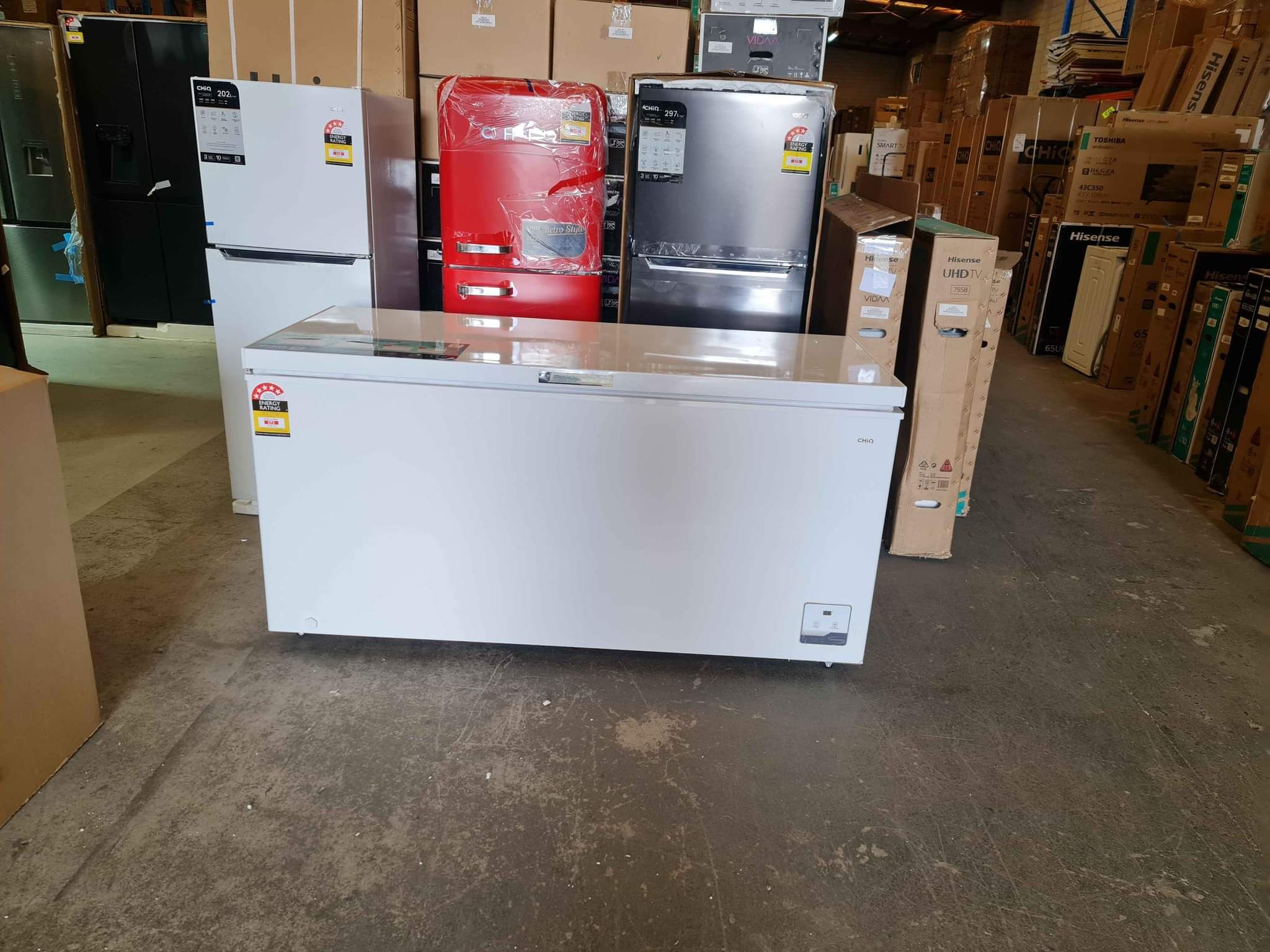 Susan Kim Facebook ad: Chest freezer for sale all sizes available 100l 150l 200l…