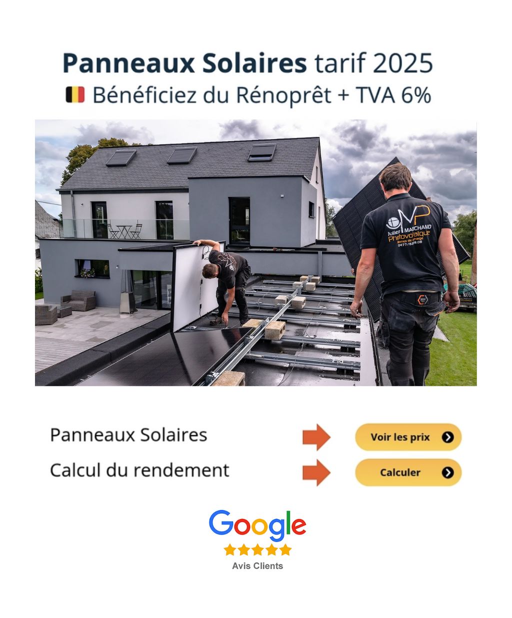 JM Photovoltaïque SRL Facebook ad