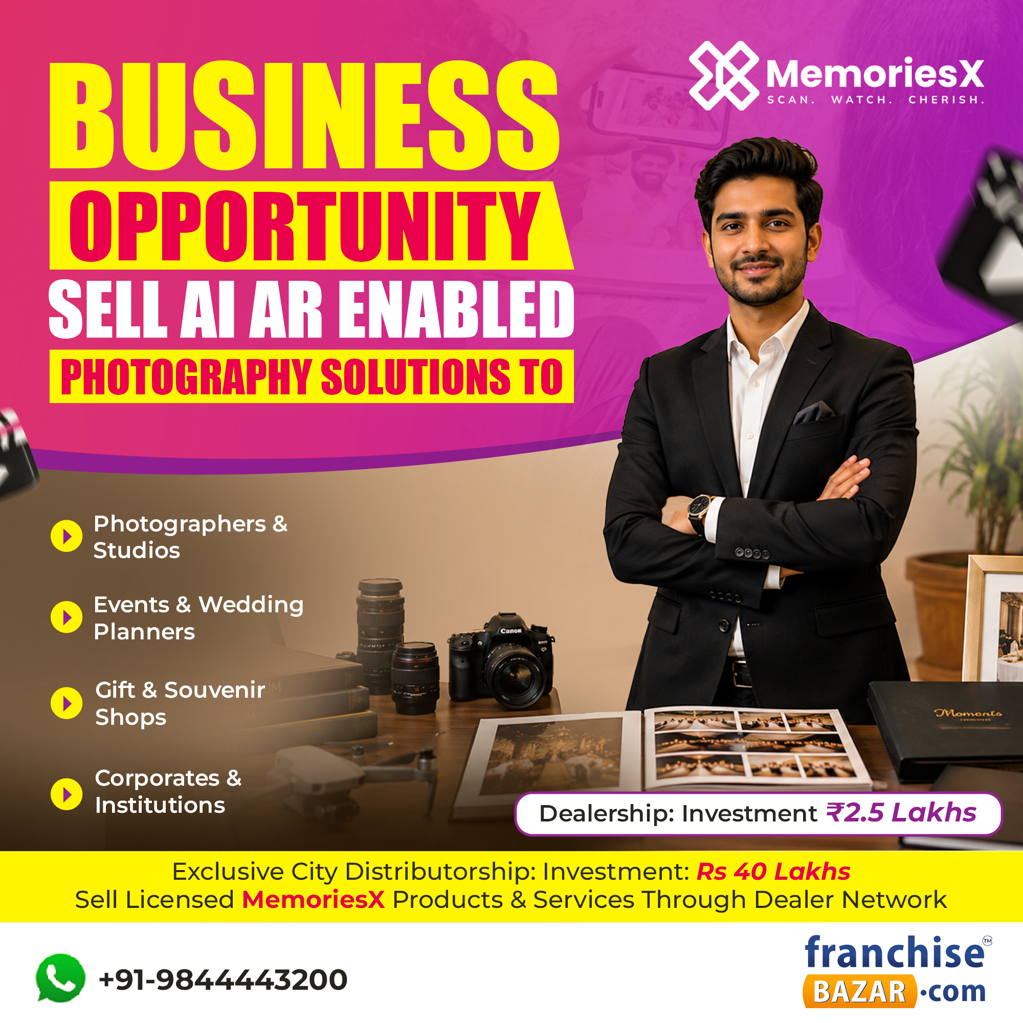 FranchiseBAZAR.com Facebook ad: AI + AR Photography Business Opportunity