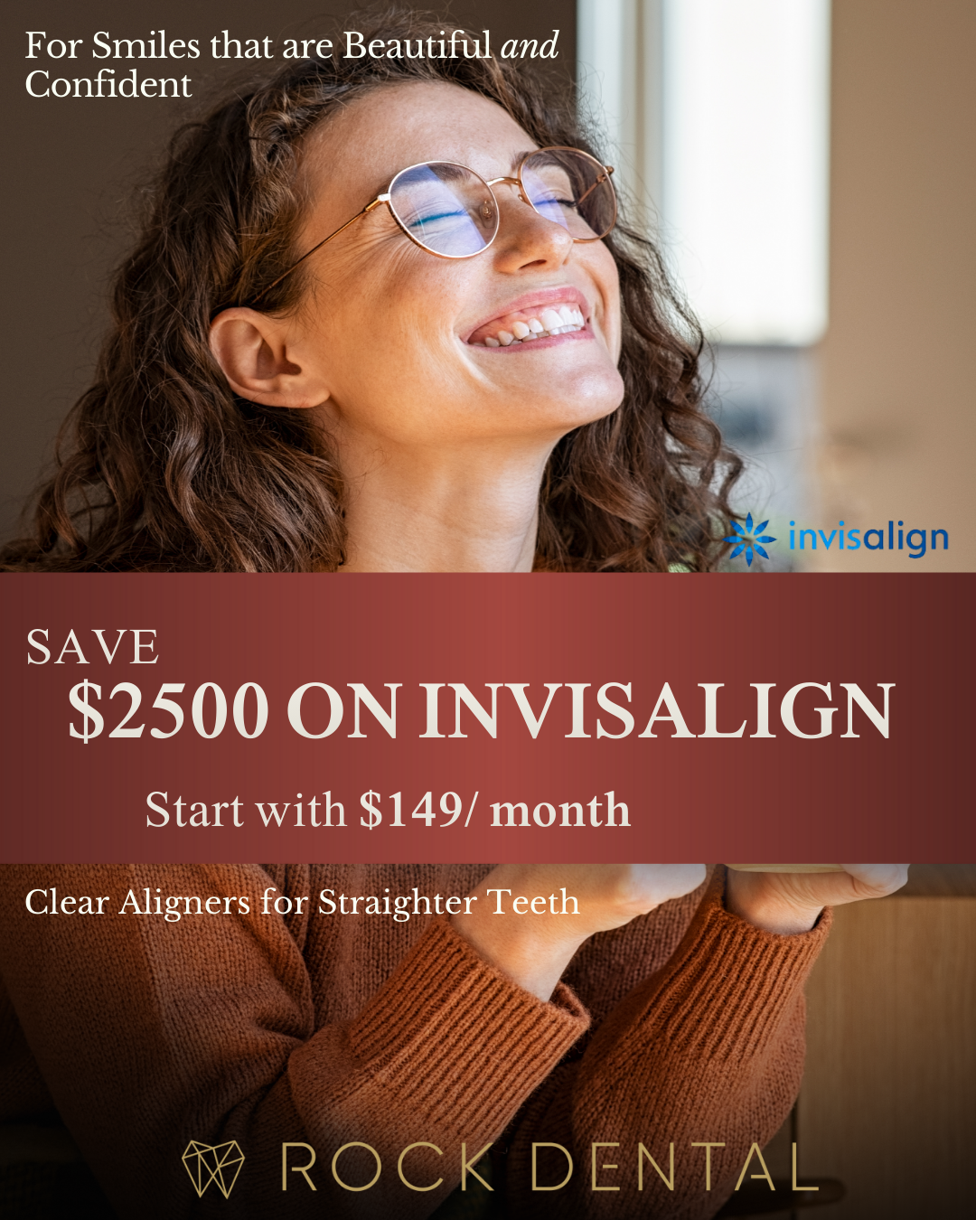 Rock Dental Facebook ad: Exclusive White Rock's Deal: $2500 OFF On Invisalign…