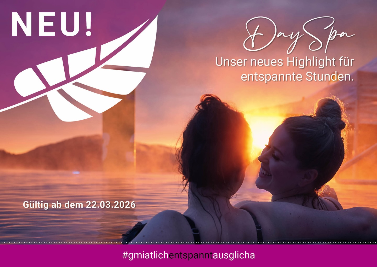 Camping Resort Bodenmais Facebook ad: Day Spa!