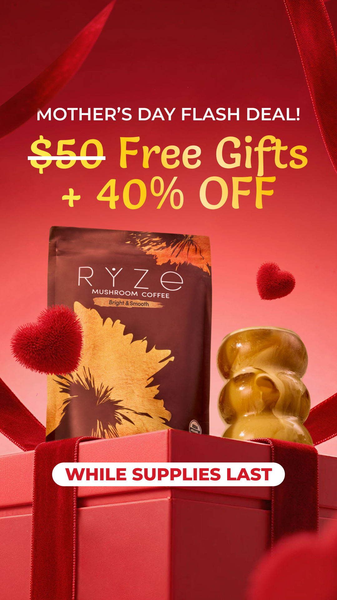 RYZE Superfoods Facebook ad