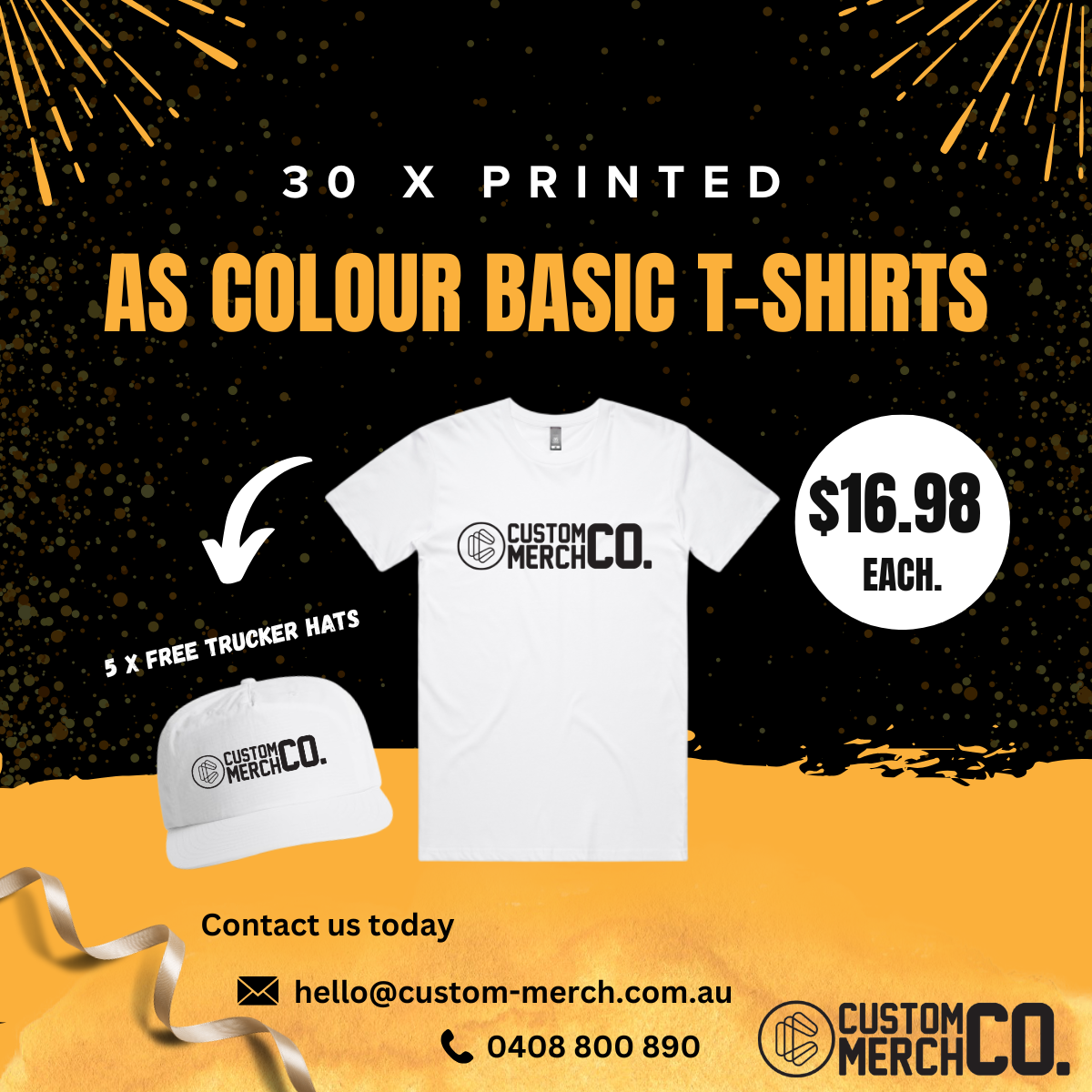 Custom Merch  Facebook ad