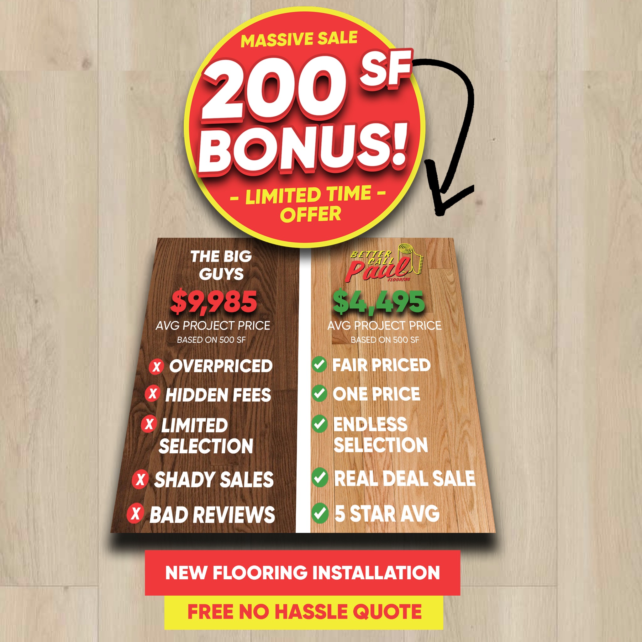 Better Call Paul Flooring Co Facebook ad
