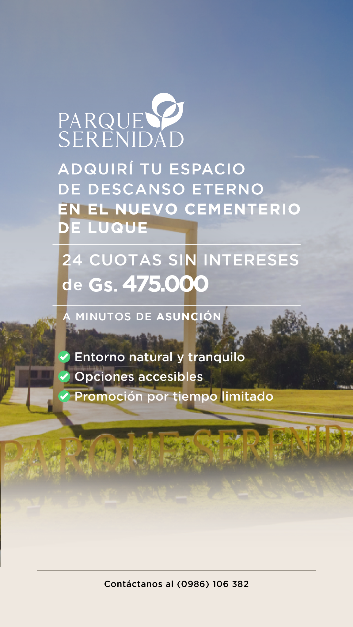 Parque Serenidad Facebook ad