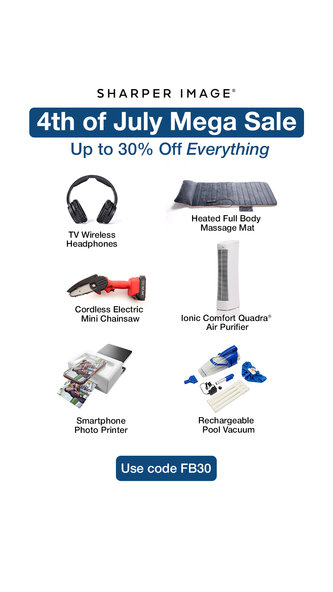 SharperImage.com Facebook ad