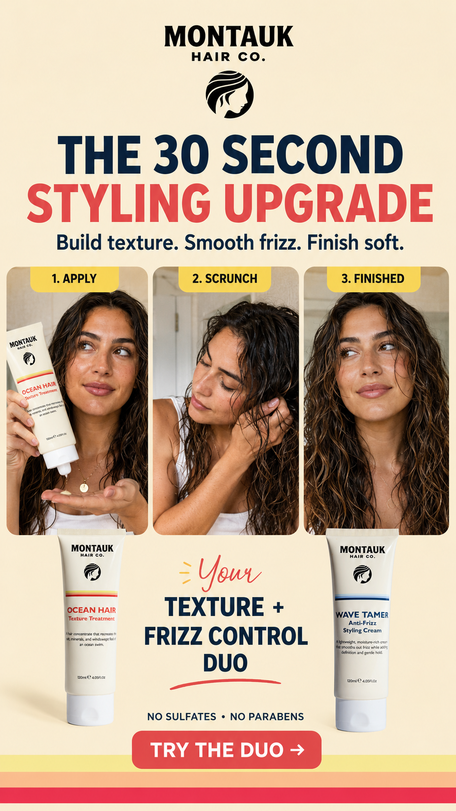 Montauk Hair Co Facebook ad from Jun 4, 2026
